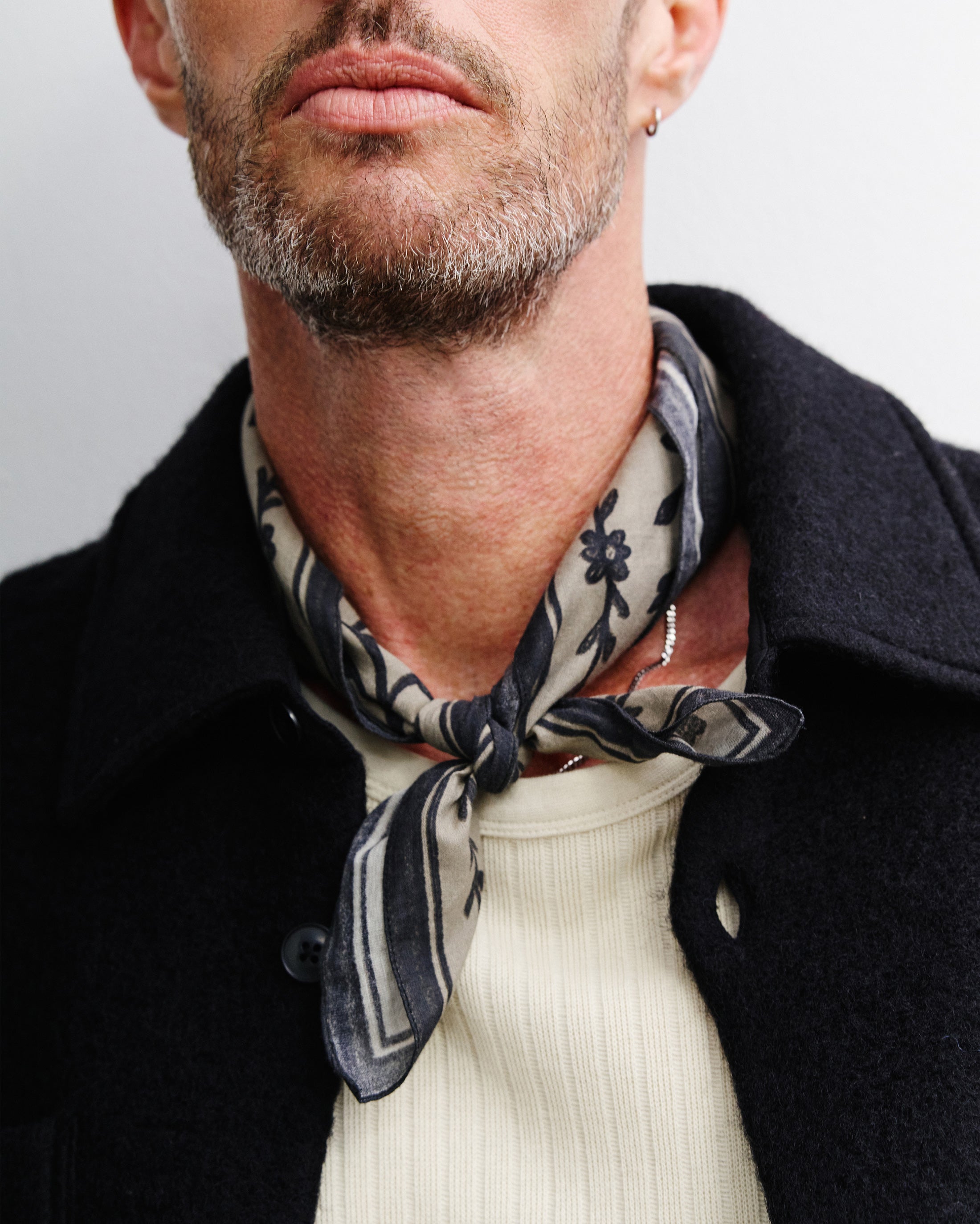 Bandana Bio Baumwolle - Beige Flower
