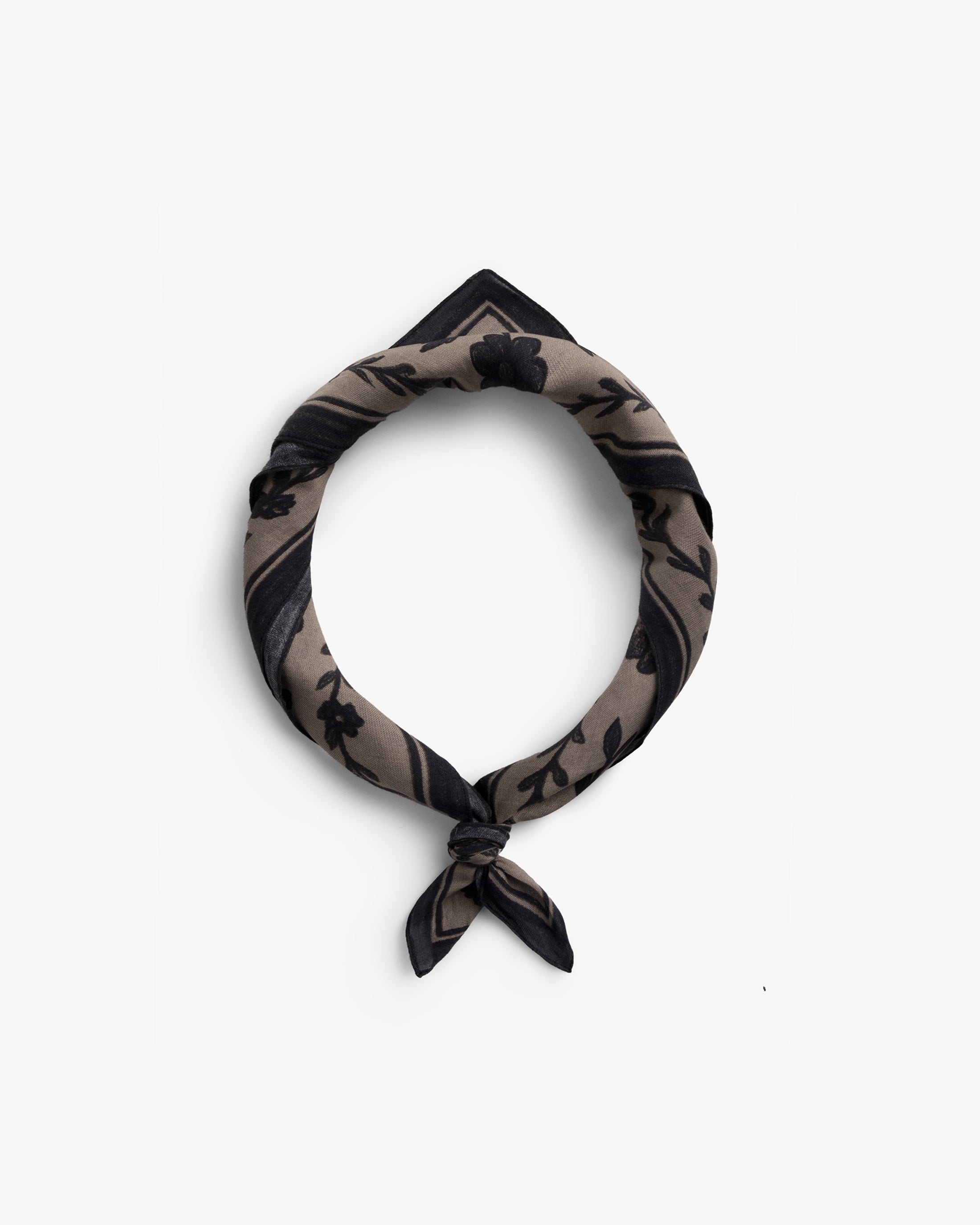 Bandana Bio Baumwolle - Beige Flower