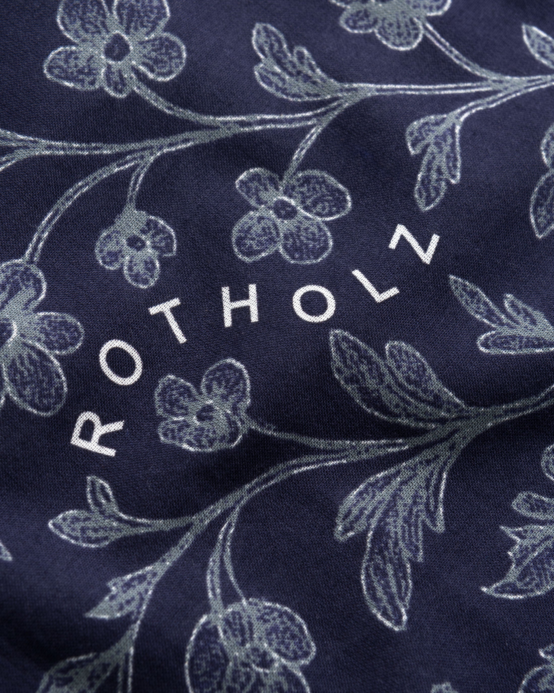 Bandana Bio Baumwolle - Flower Blue