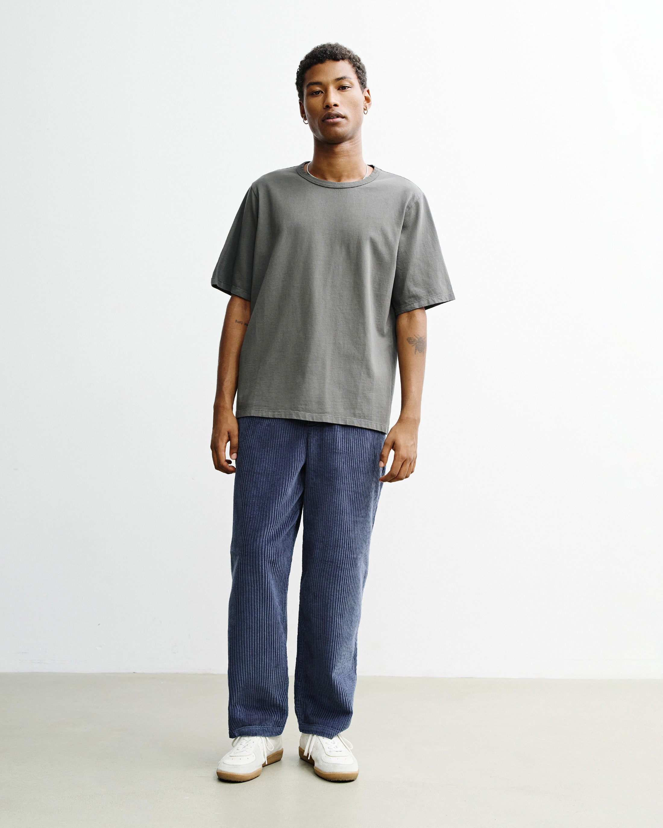 Piqué T-Shirt Bio Baumwolle - Grau