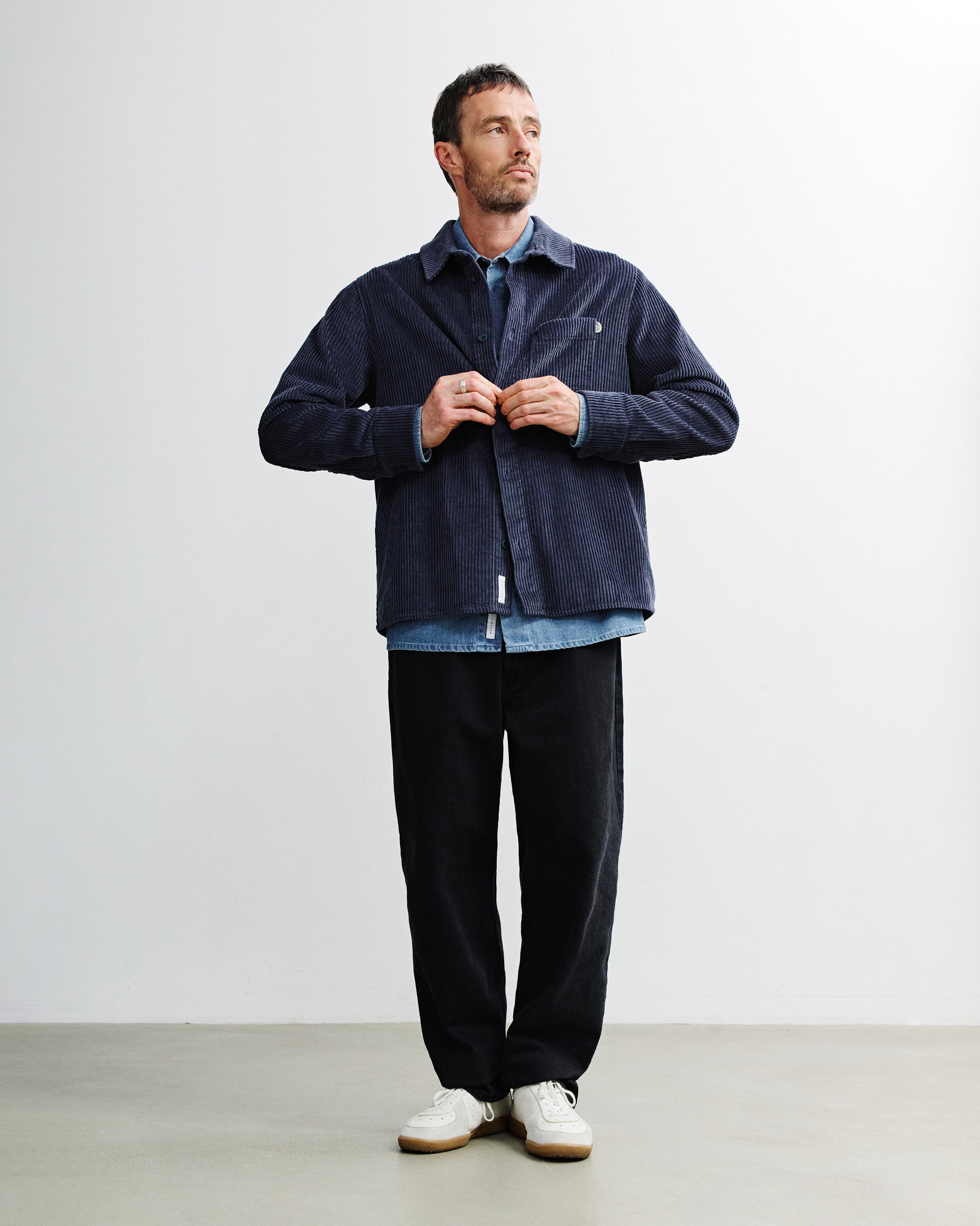 Cord Hemd Bio Baumwolle - Blau