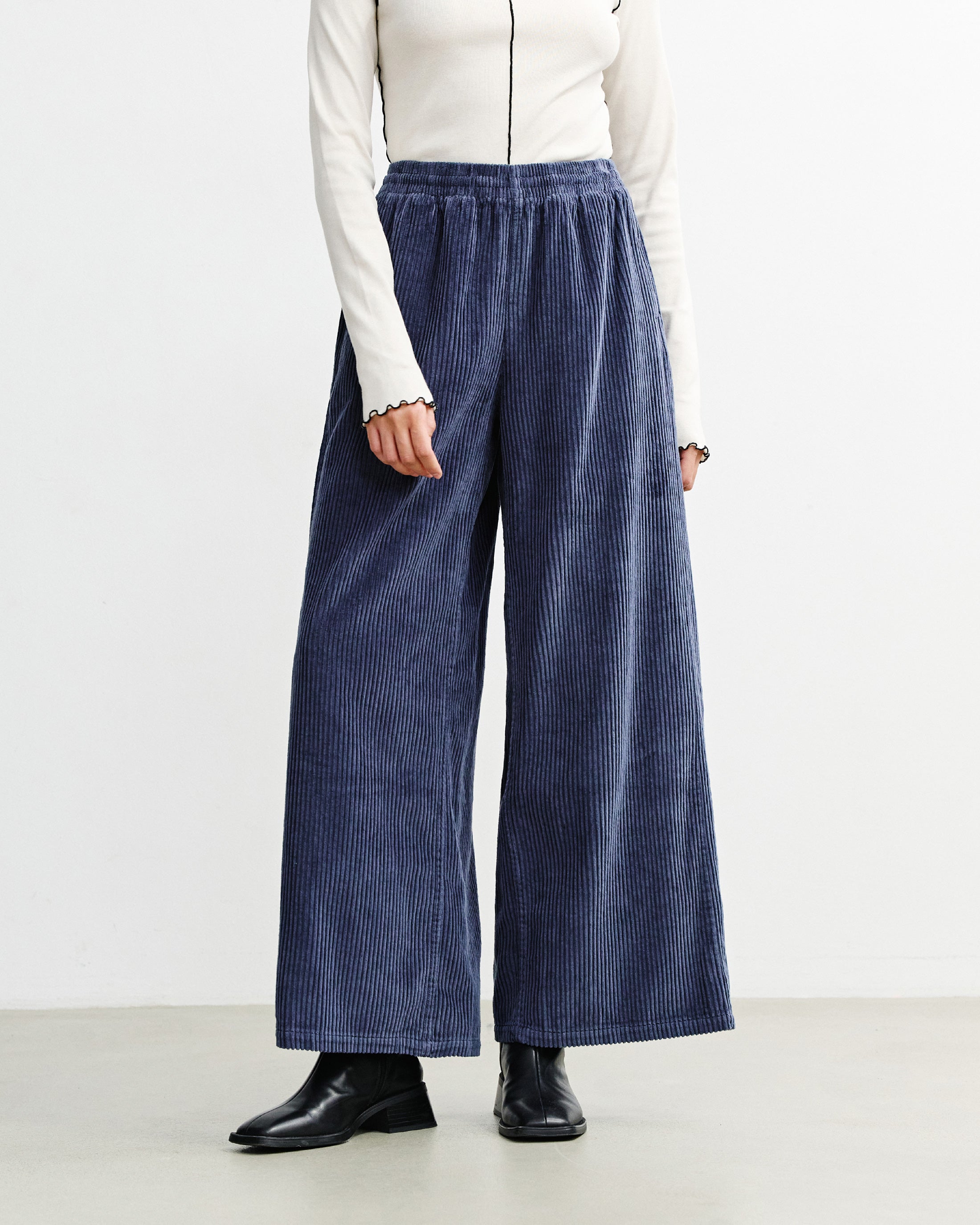 Cord Schlaghose Bio Baumwolle - Blau
