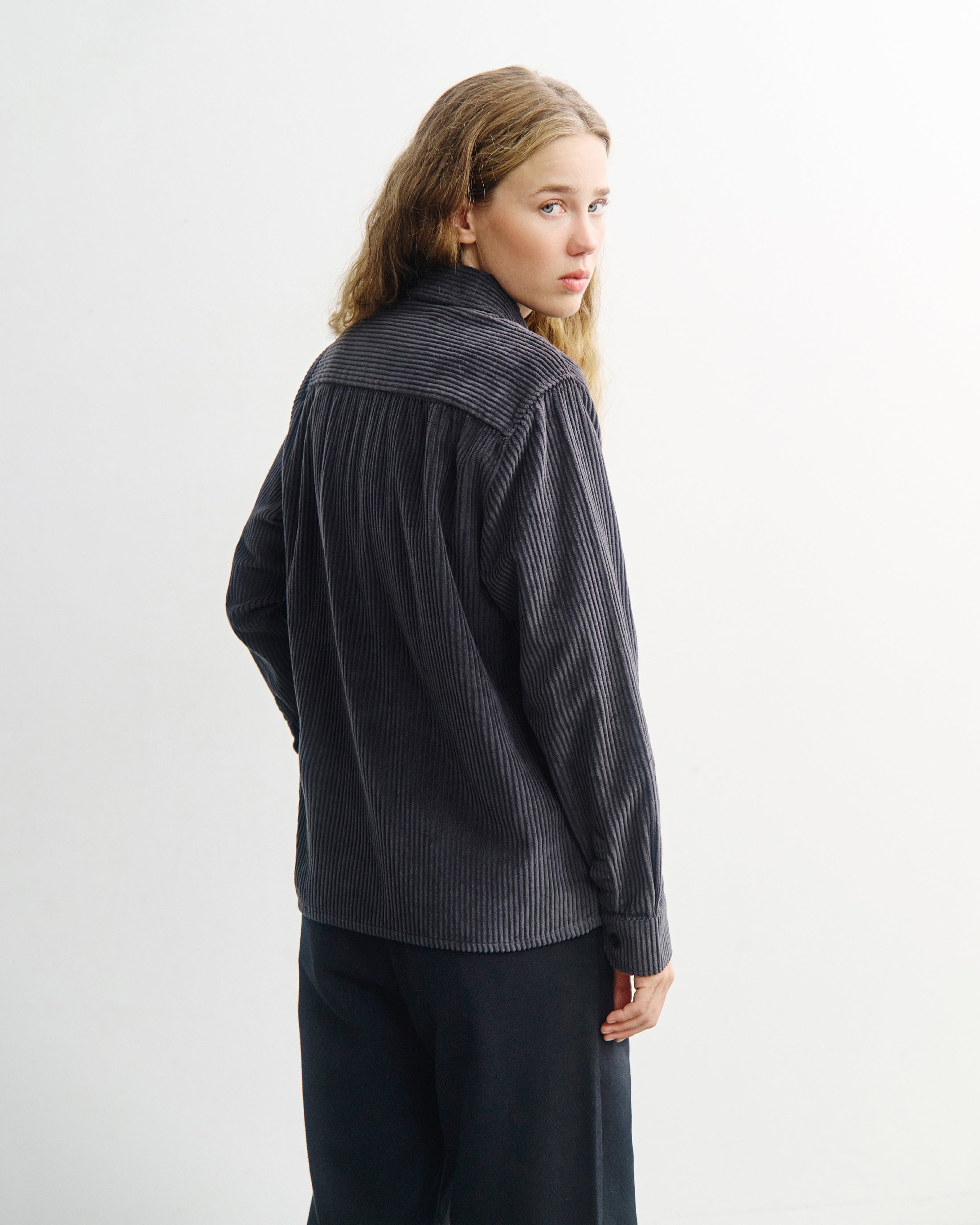Cord Hemd Bio Baumwolle - Anthrazit