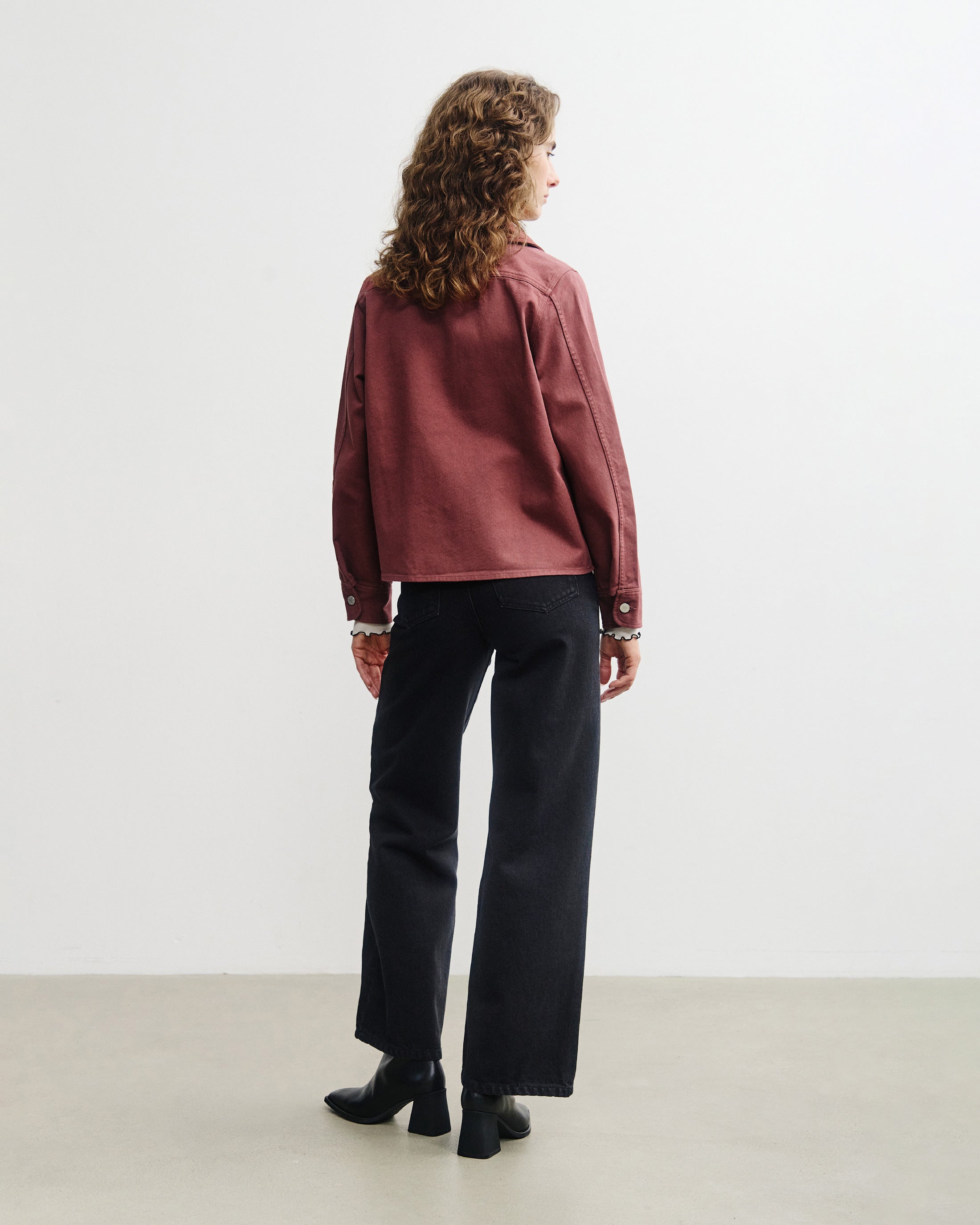 Kurze Jacke Bio Baumwolle - Rot