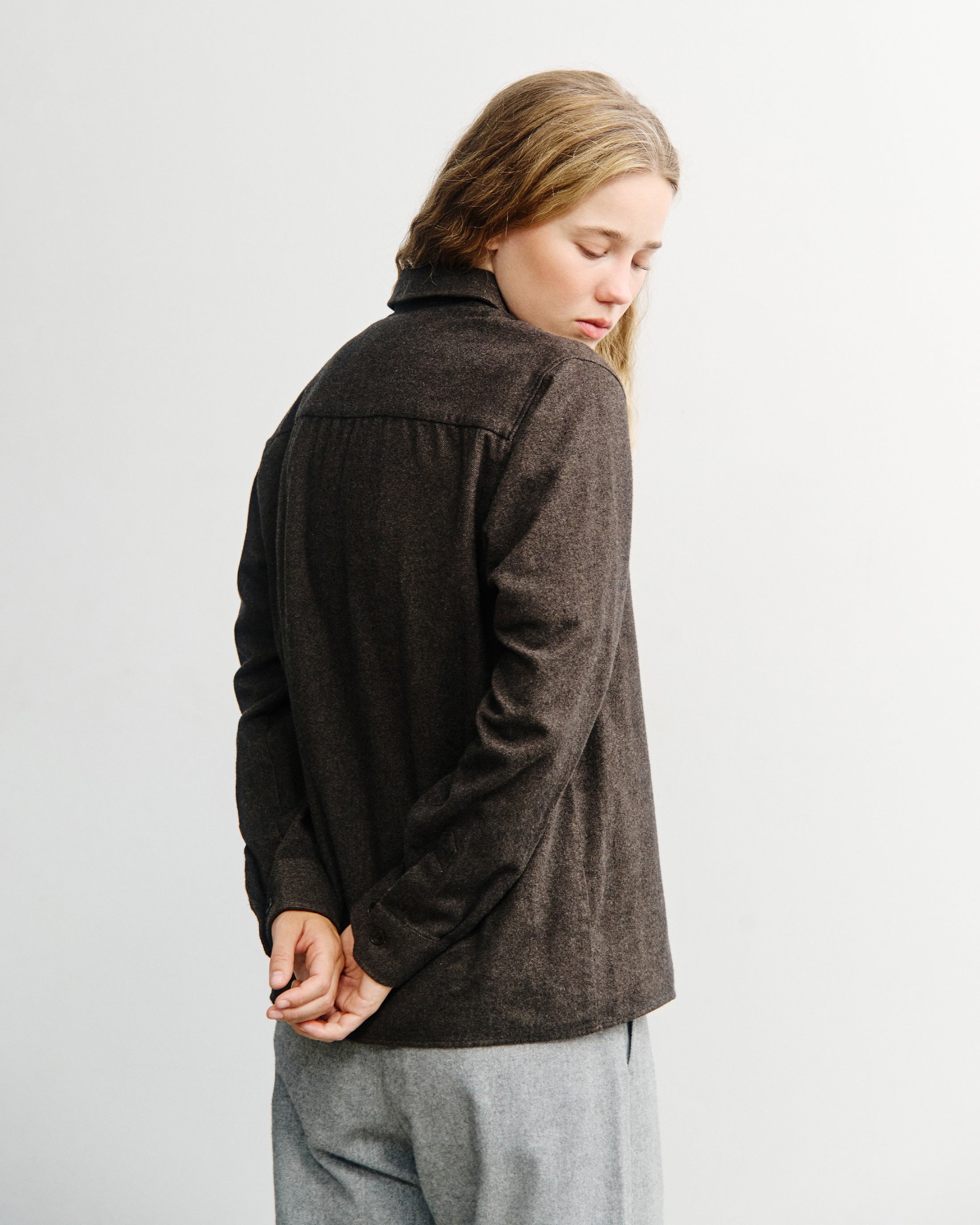 Flanell Hemd Bio Baumwolle - Braun