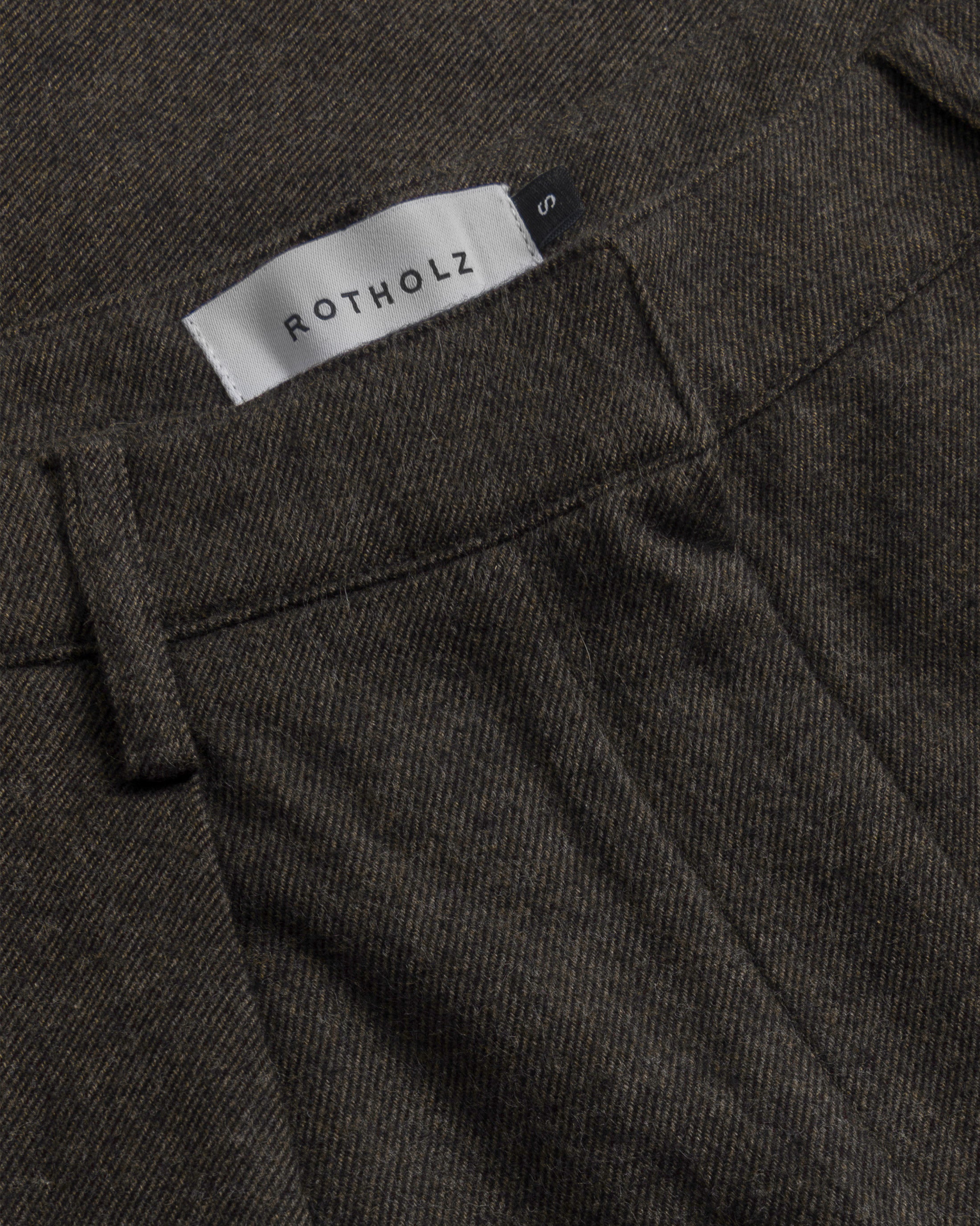High-Waist Flanellhose Bio Baumwolle - Braun