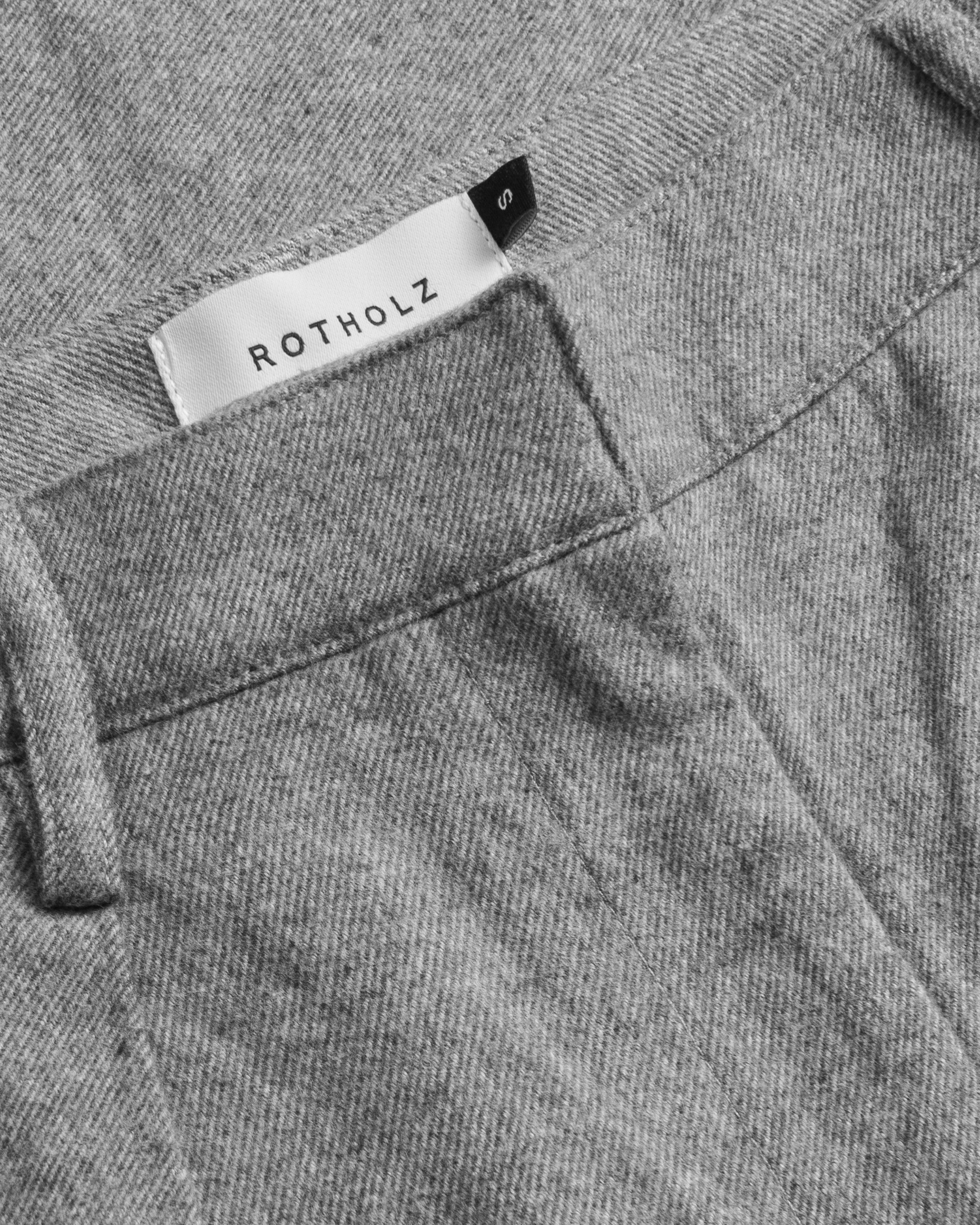 High-Waist Flanellhose Bio Baumwolle - Grau