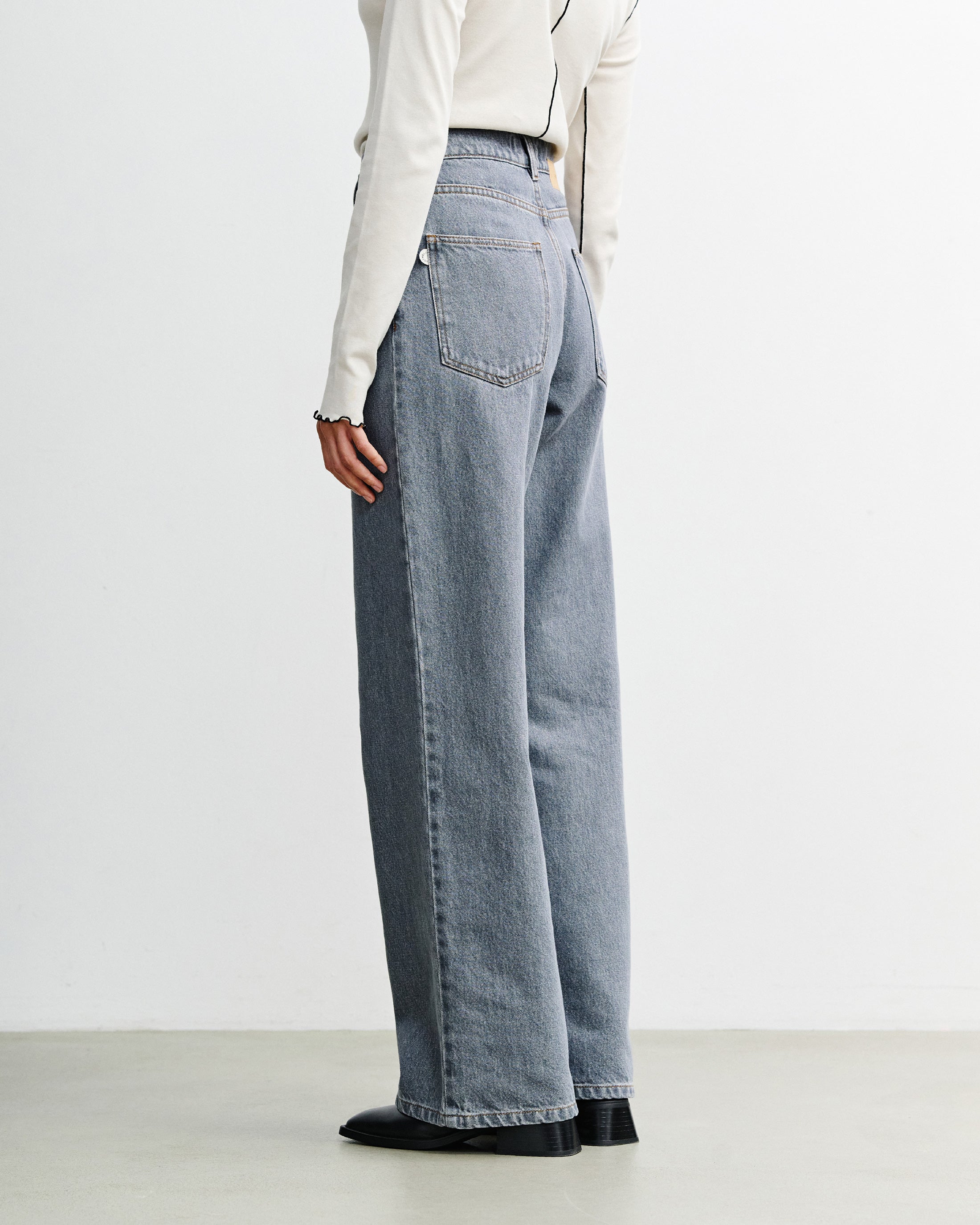 Flared Leg Jeans Bio Baumwolle - Grau