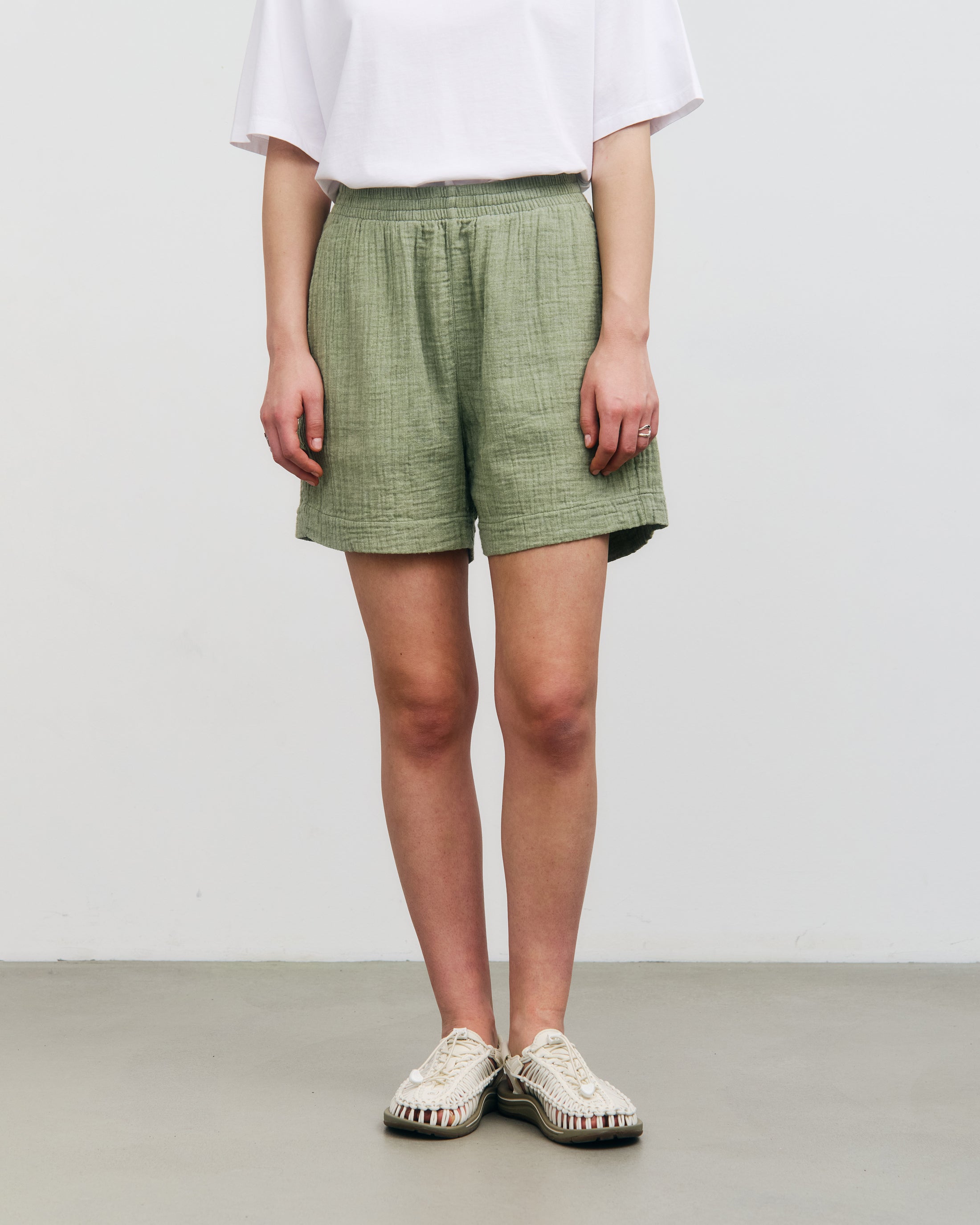 Musselin Shorts Bio Baumwolle - Grün