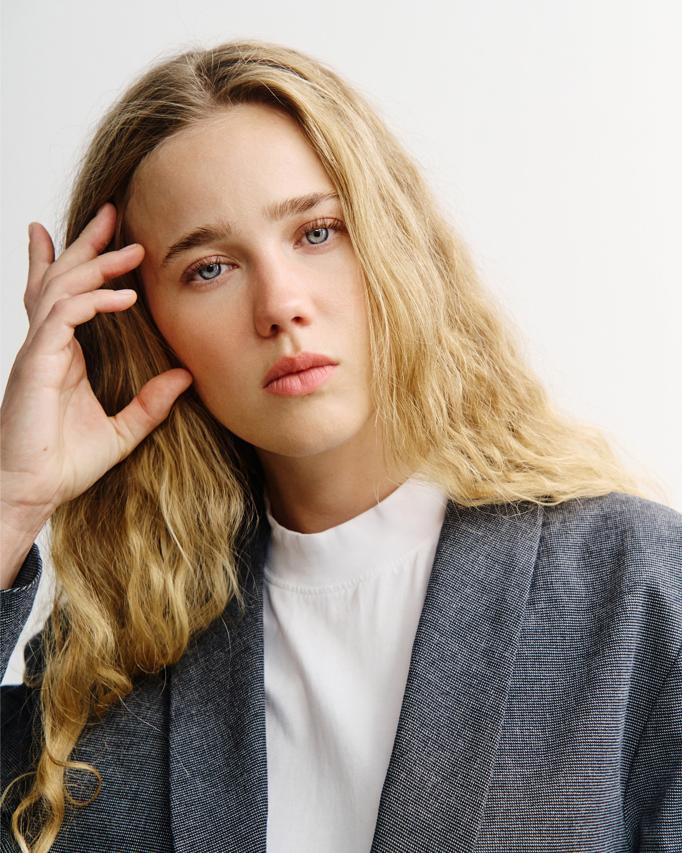 Kimono Blazer Bio Baumwolle - Grau Melange