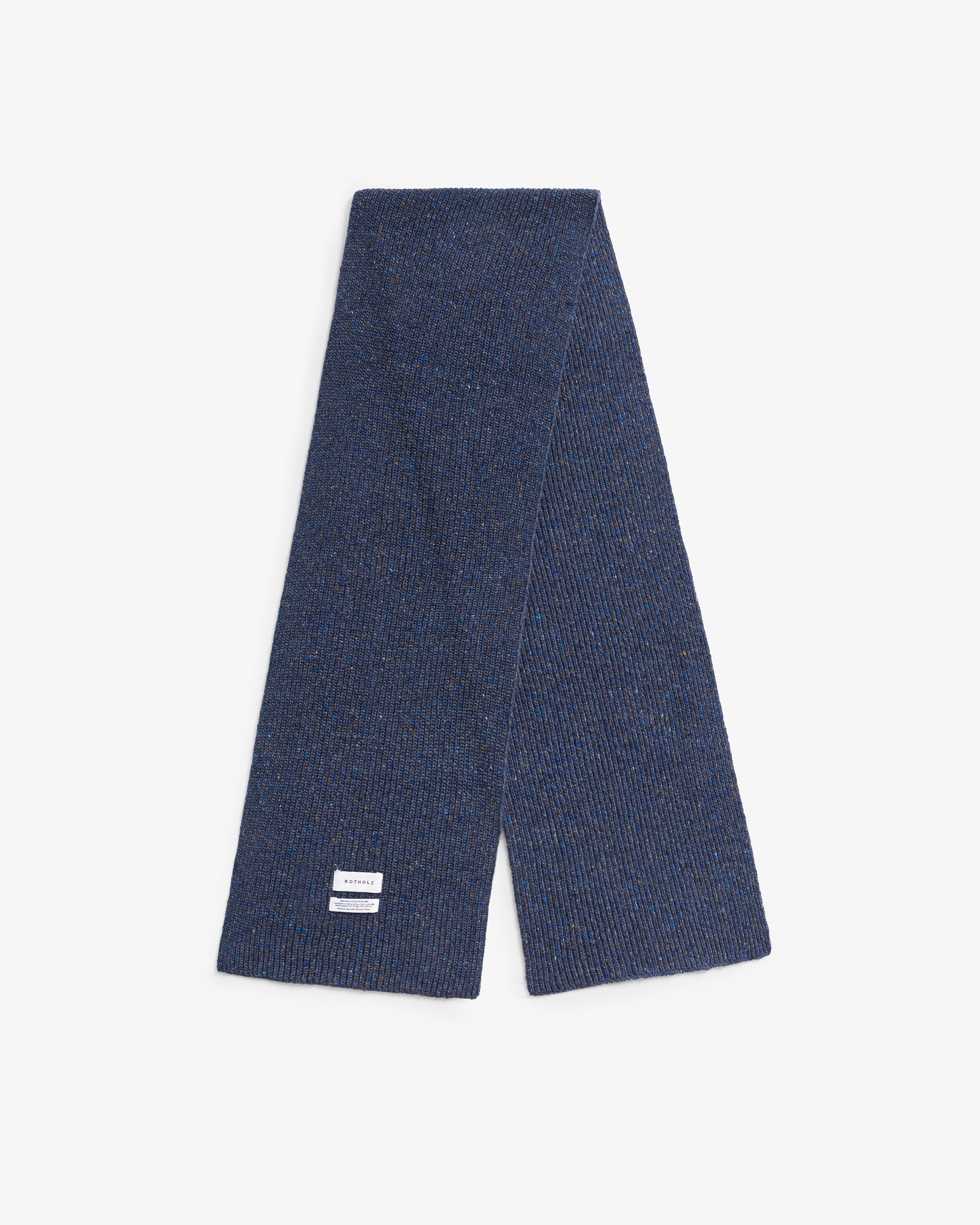 Strick Schal Merinowolle - Blau