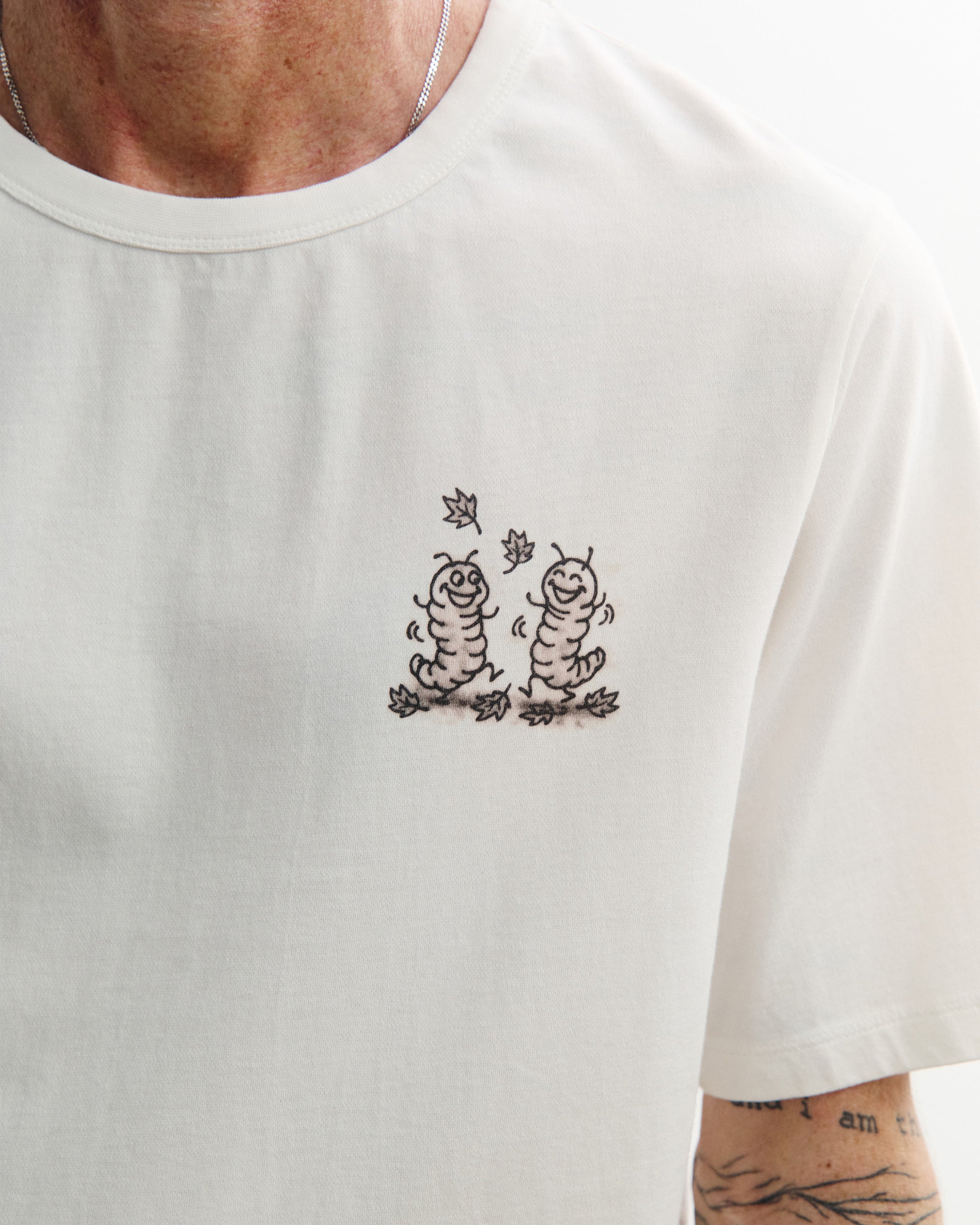 Caterpillar T-Shirt Bio Baumwolle - Weiß
