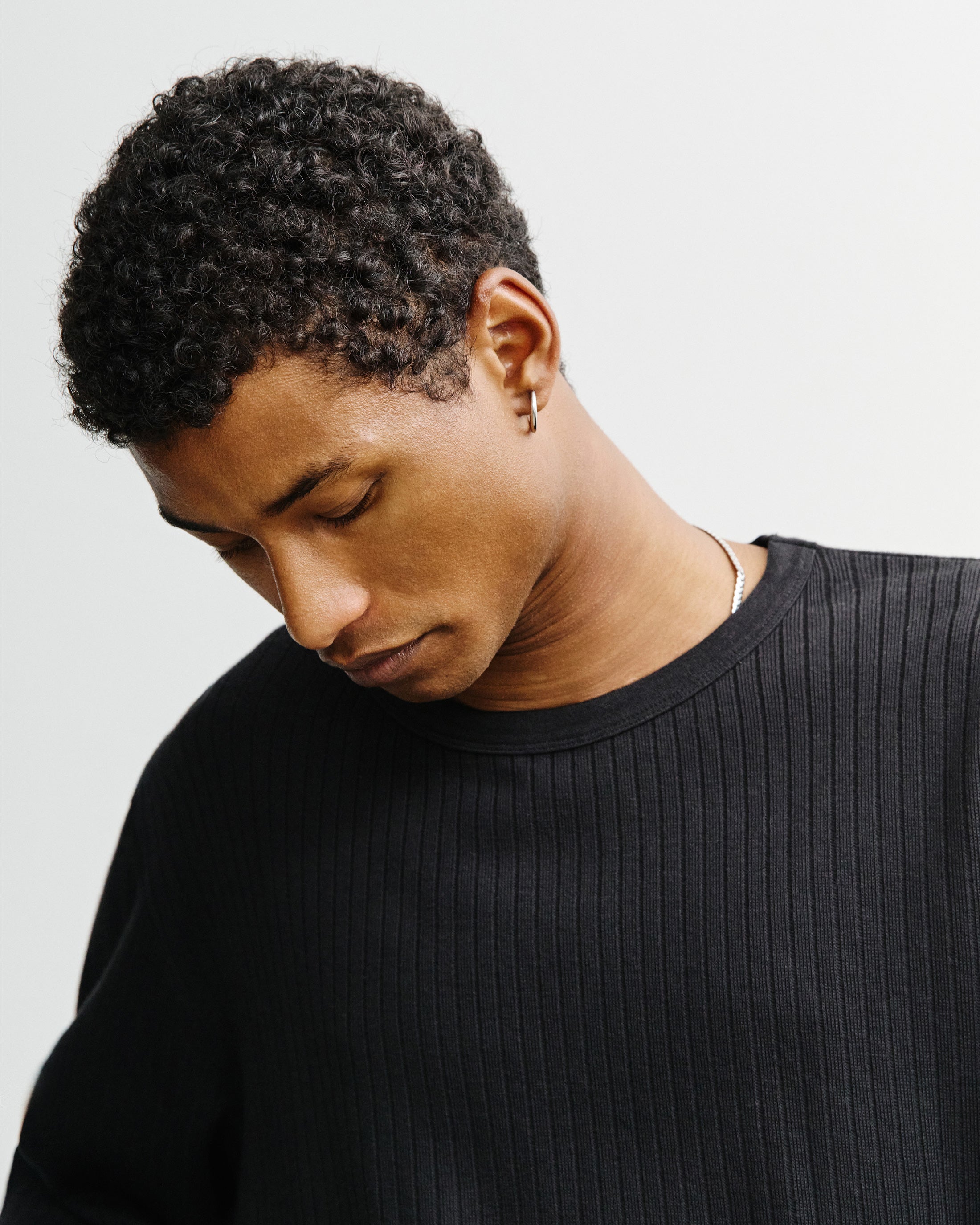 Oversize Longsleeve Bio Baumwolle - Schwarz