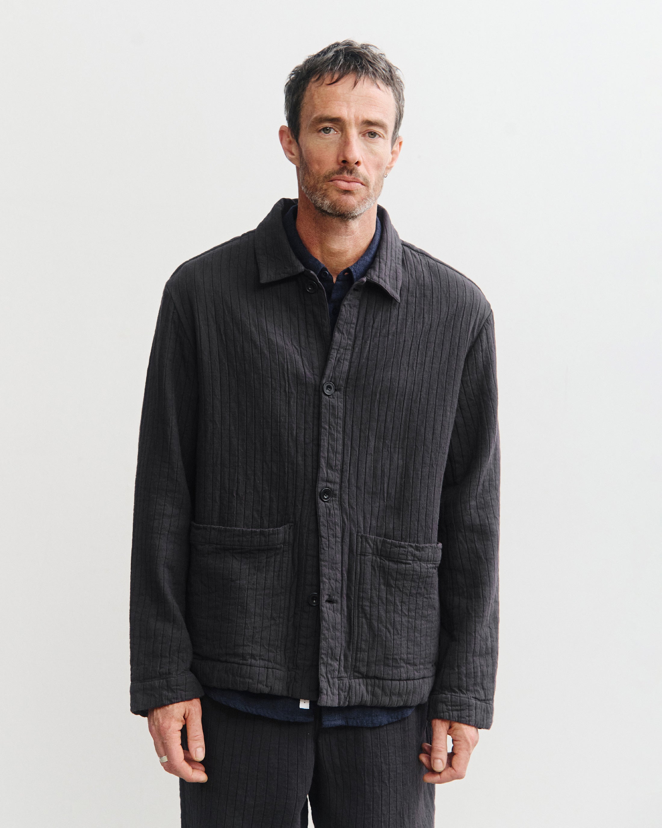 Workwear Jacke Ribb Bio Baumwolle - Anthrazit