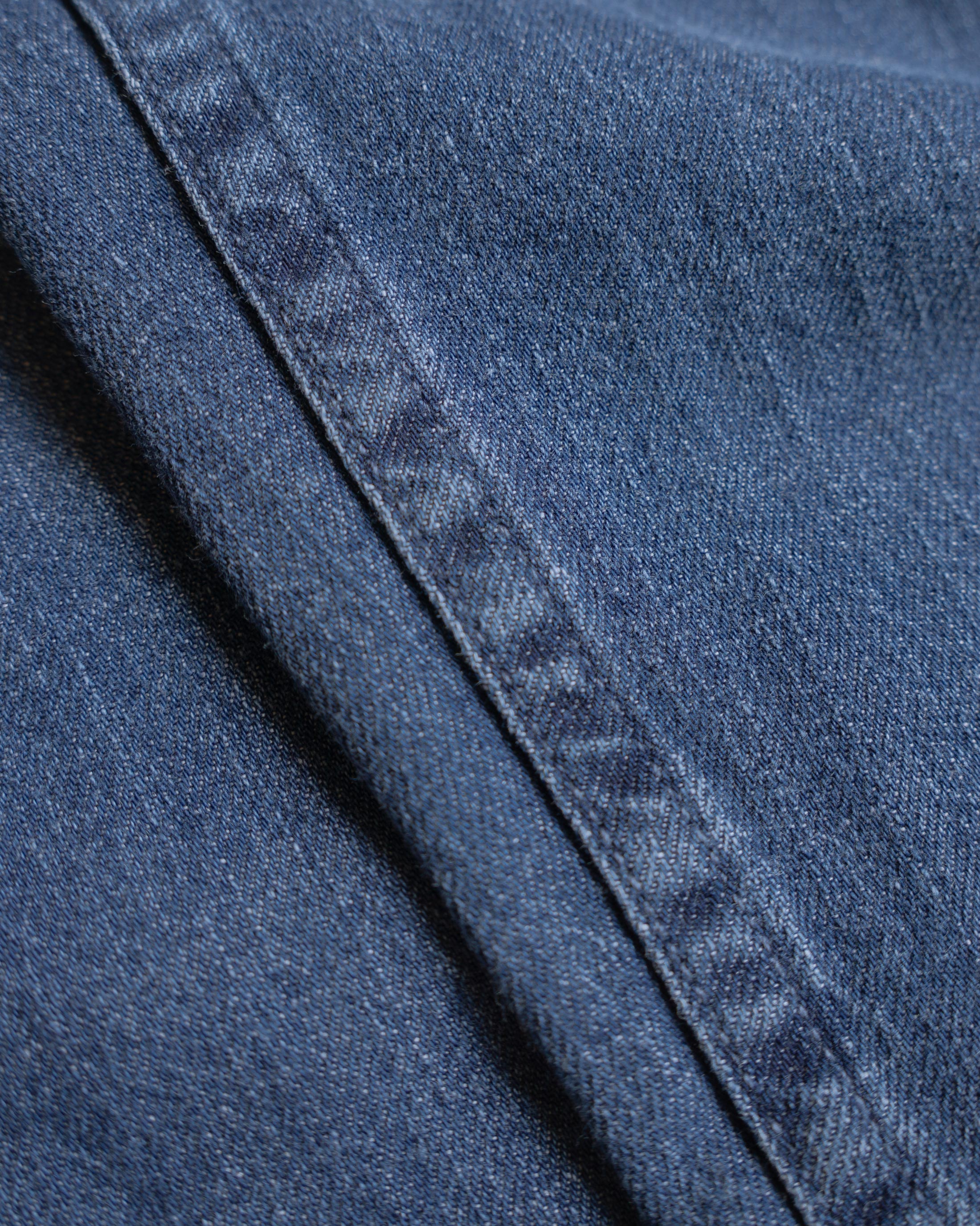 Weite Denim Shorts recycelte Baumwolle – Blau