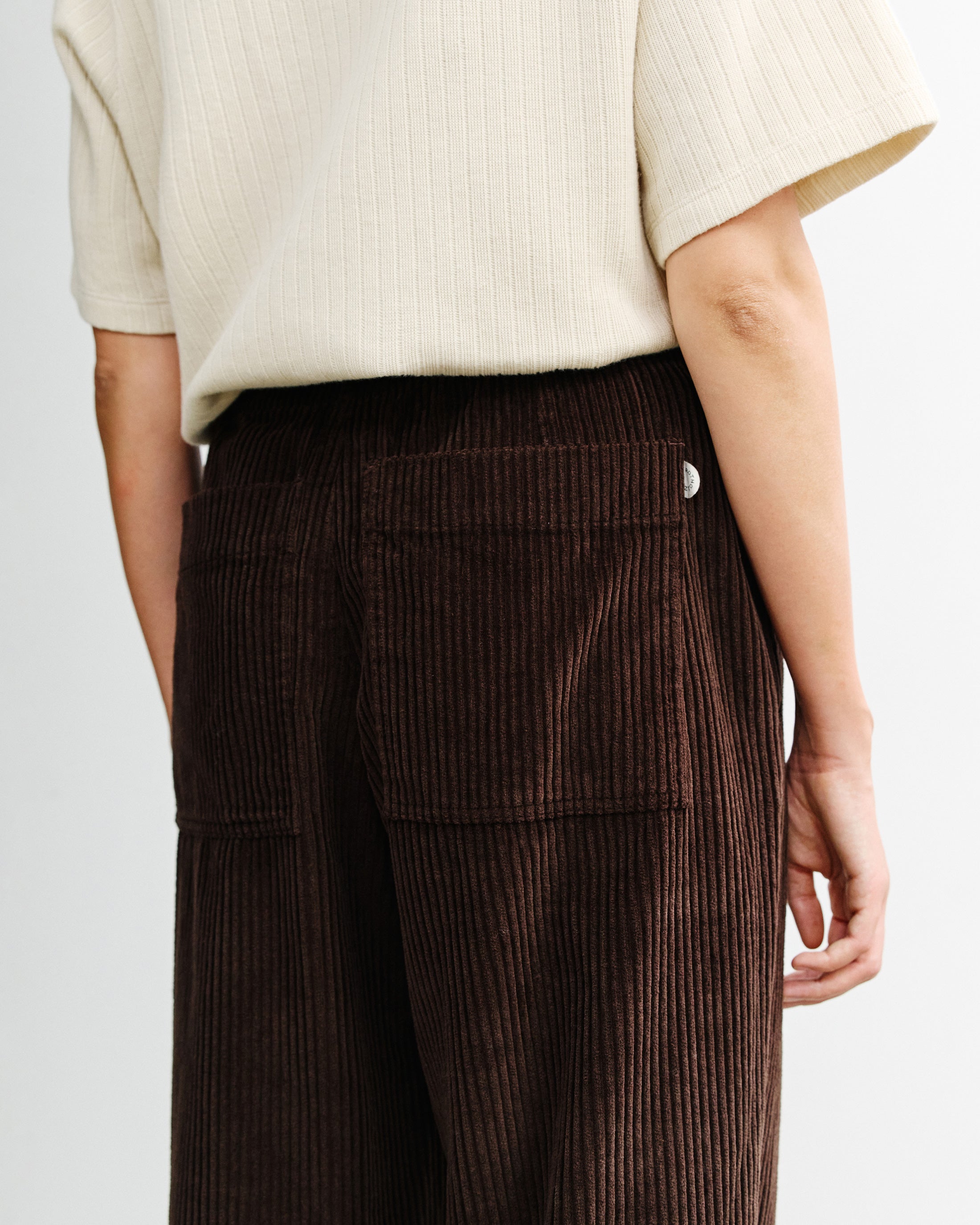 Weite Cordhose Bio Baumwolle - Braun