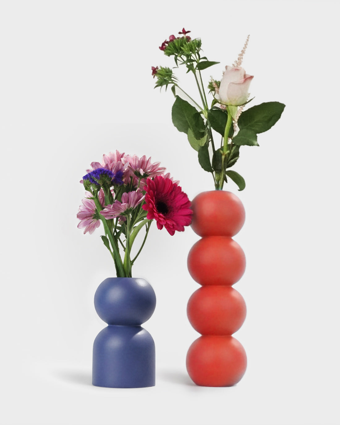 BUBBLE HOLZVASE 14 CM – BLAU