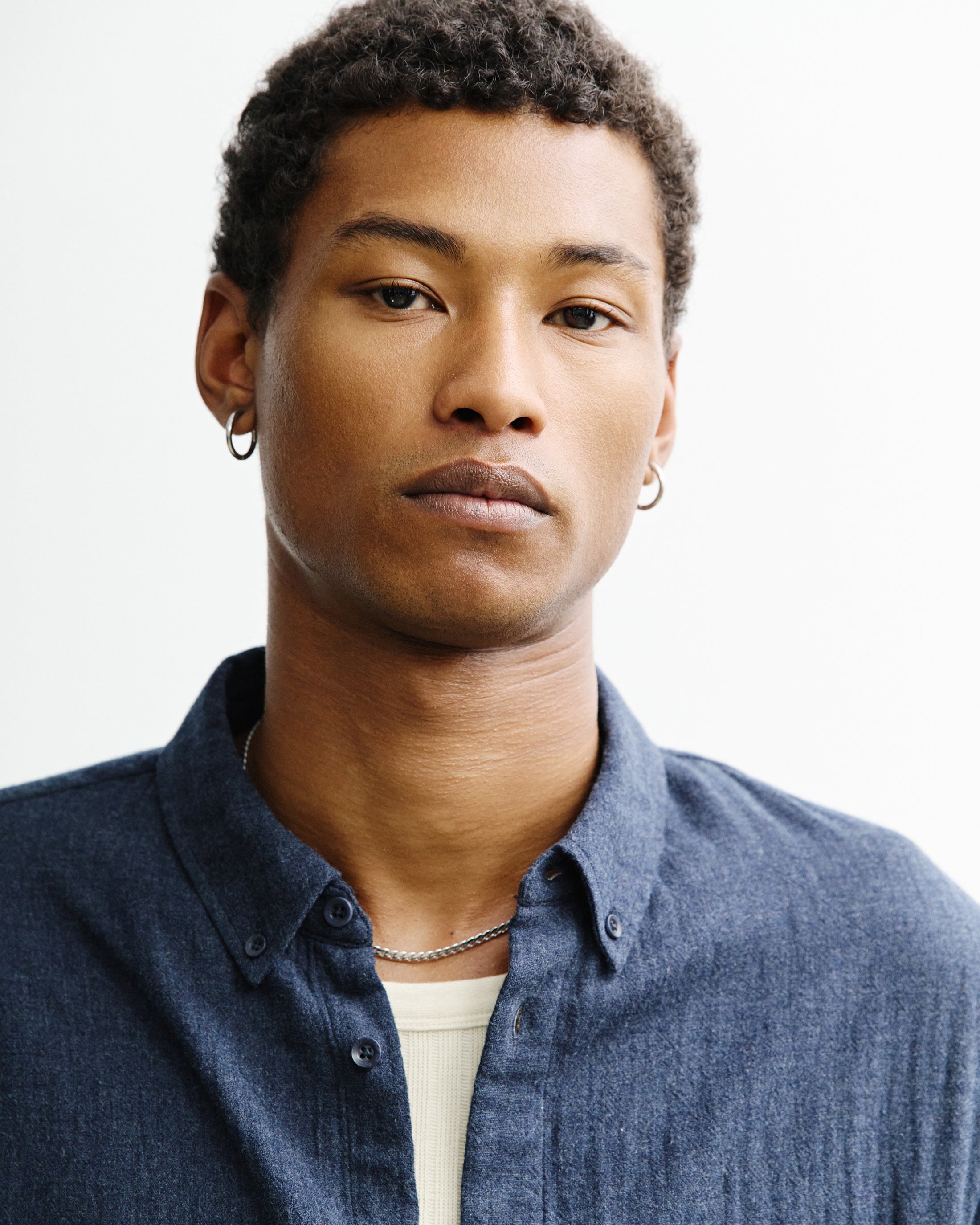 Button-Down Hemd Bio Baumwolle - Blau