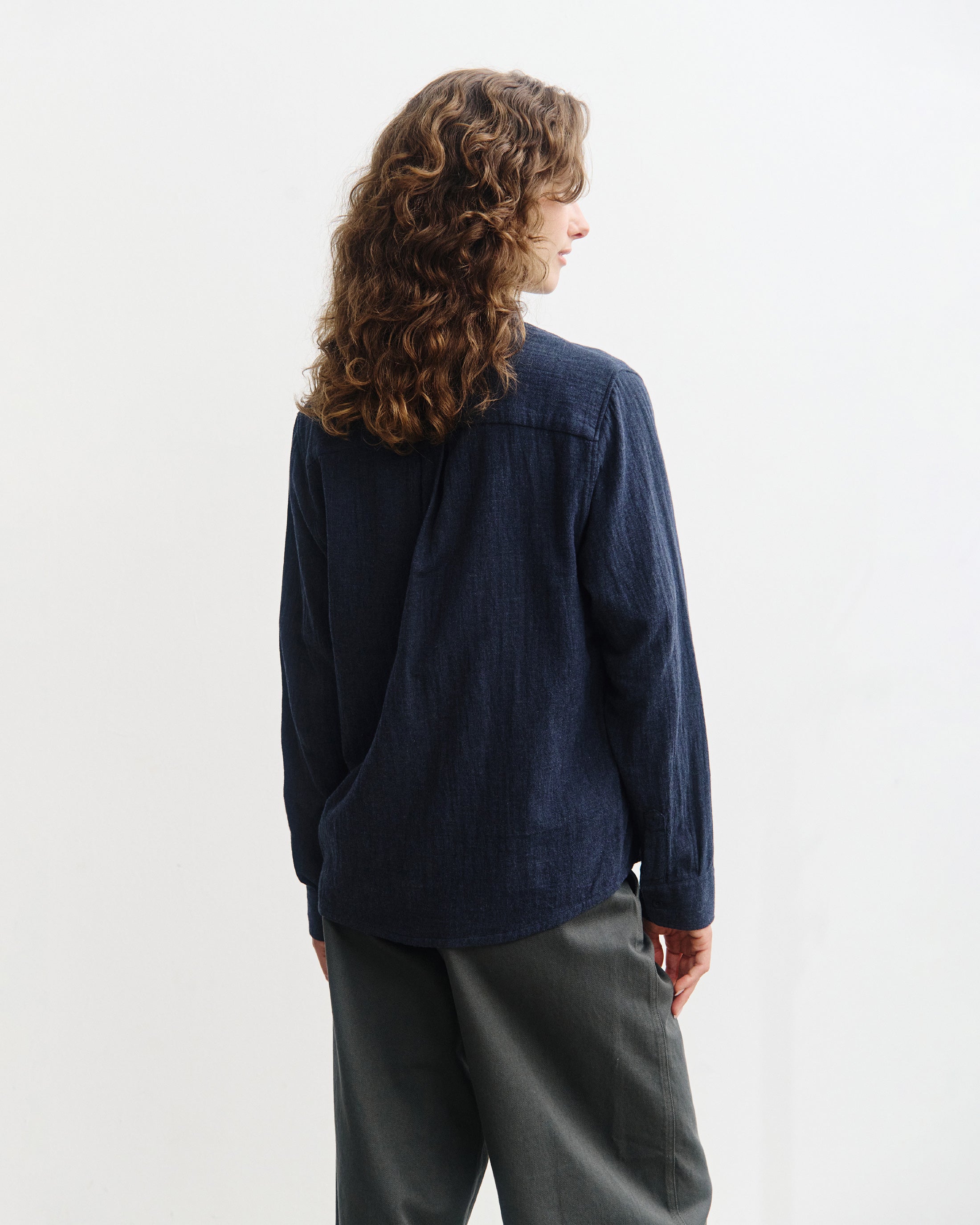 Button-Down Hemd Bio Baumwolle - Blau