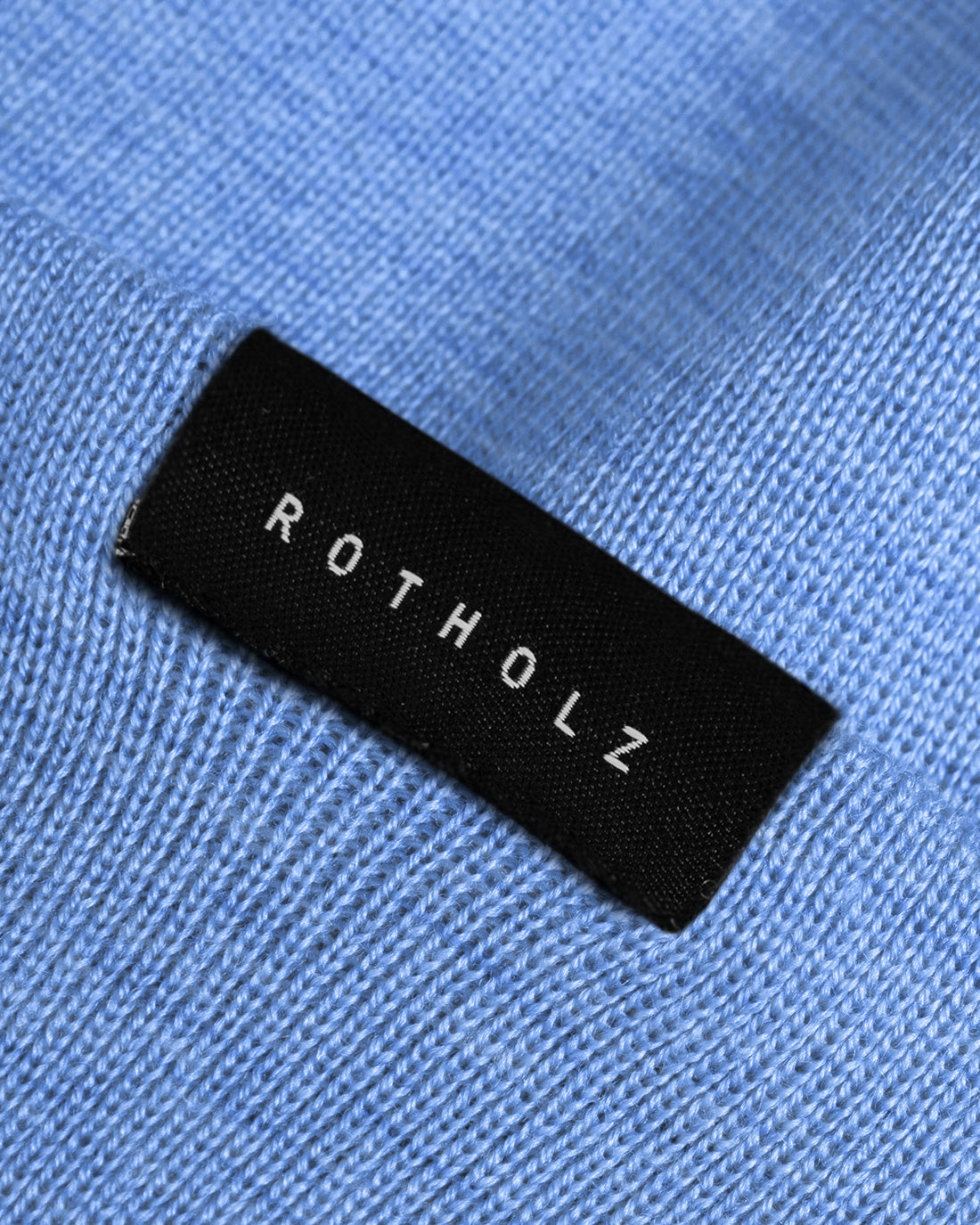 Klassische Mütze Merinowolle Fein - Hellblau