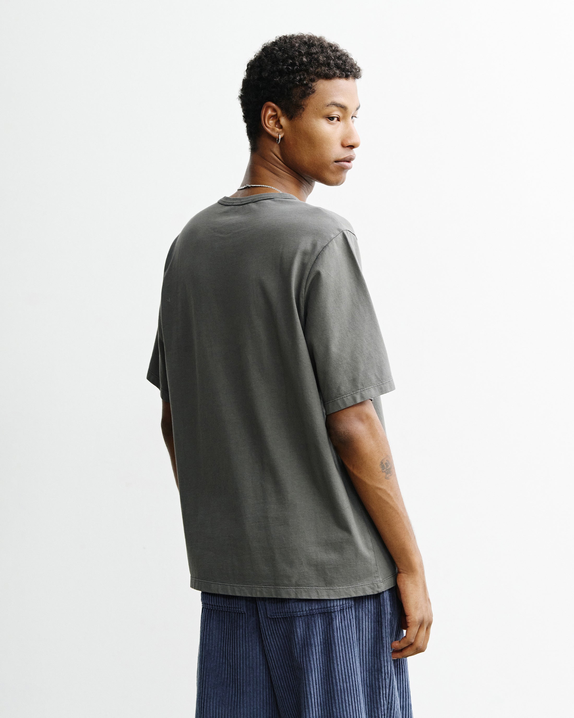 Piqué T-Shirt Bio Baumwolle - Grau