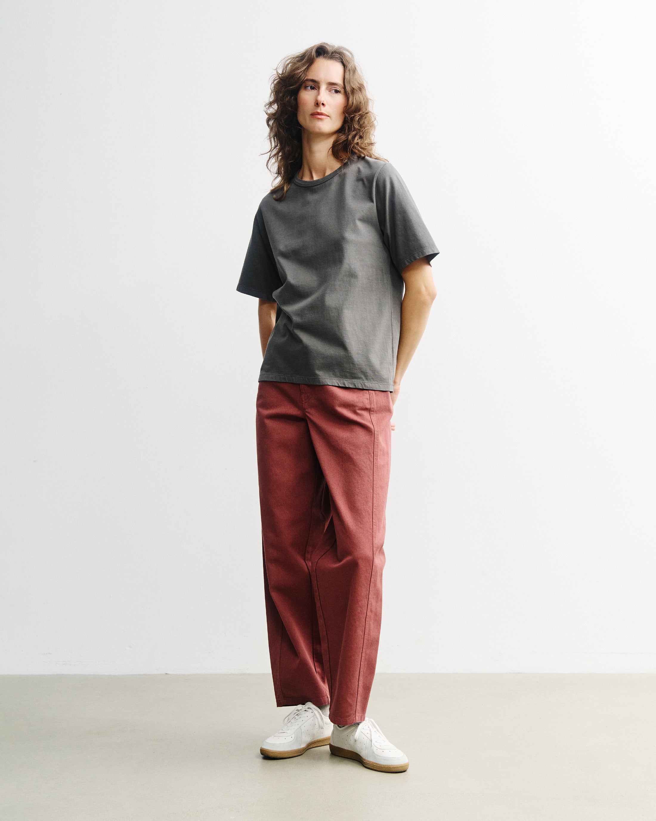 Piqué T-Shirt Bio Baumwolle - Grau