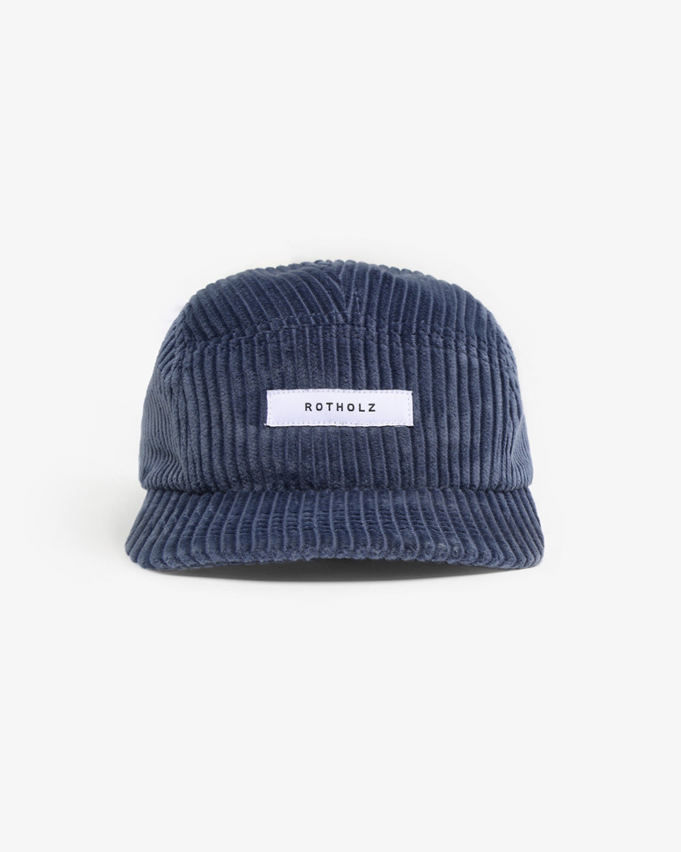 Cord 5-Panel Cap Bio Baumwolle - Blau
