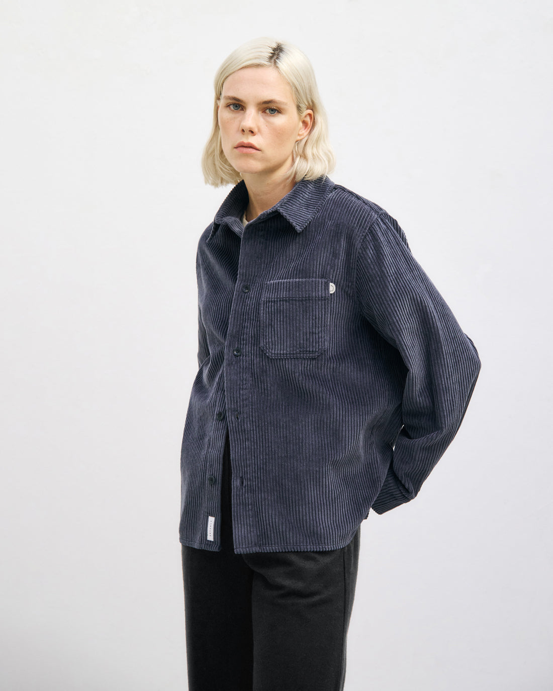 Cord Hemd Bio Baumwolle - Blau