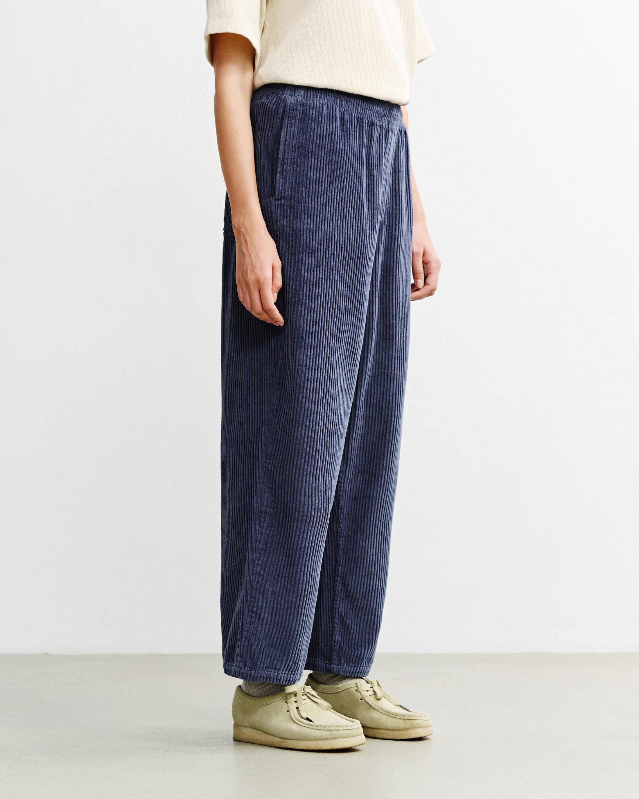 Weite Cordhose Bio Baumwolle - Blau