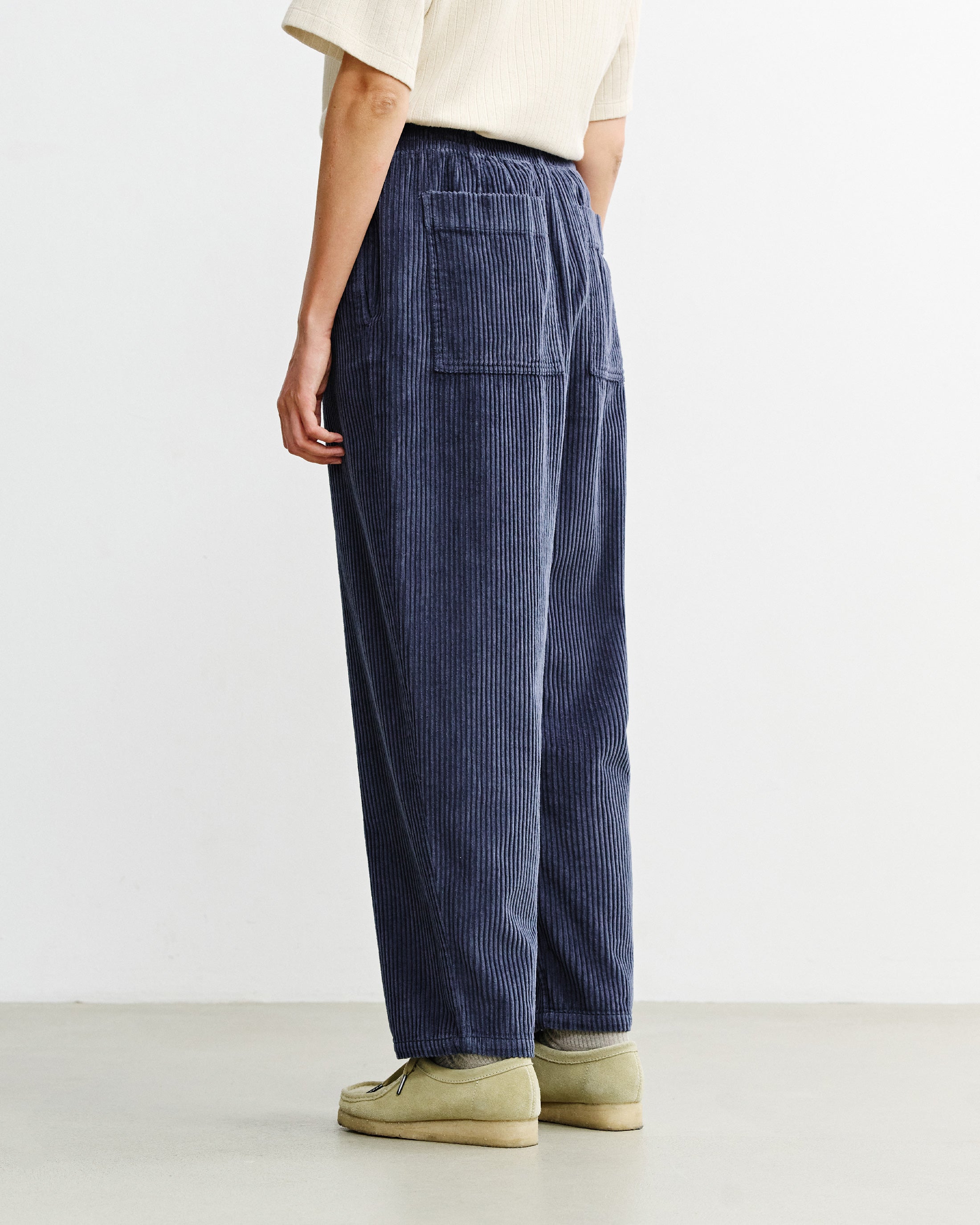 Weite Cordhose Bio Baumwolle - Blau