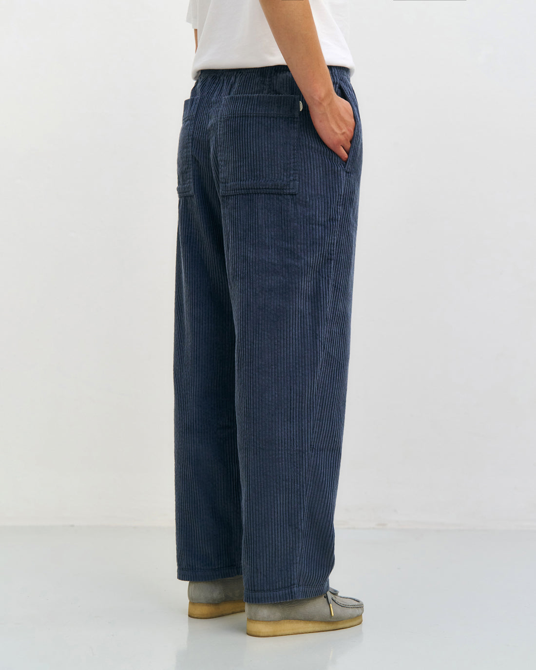 Weite Cord Hose Bio Baumwolle - Blau