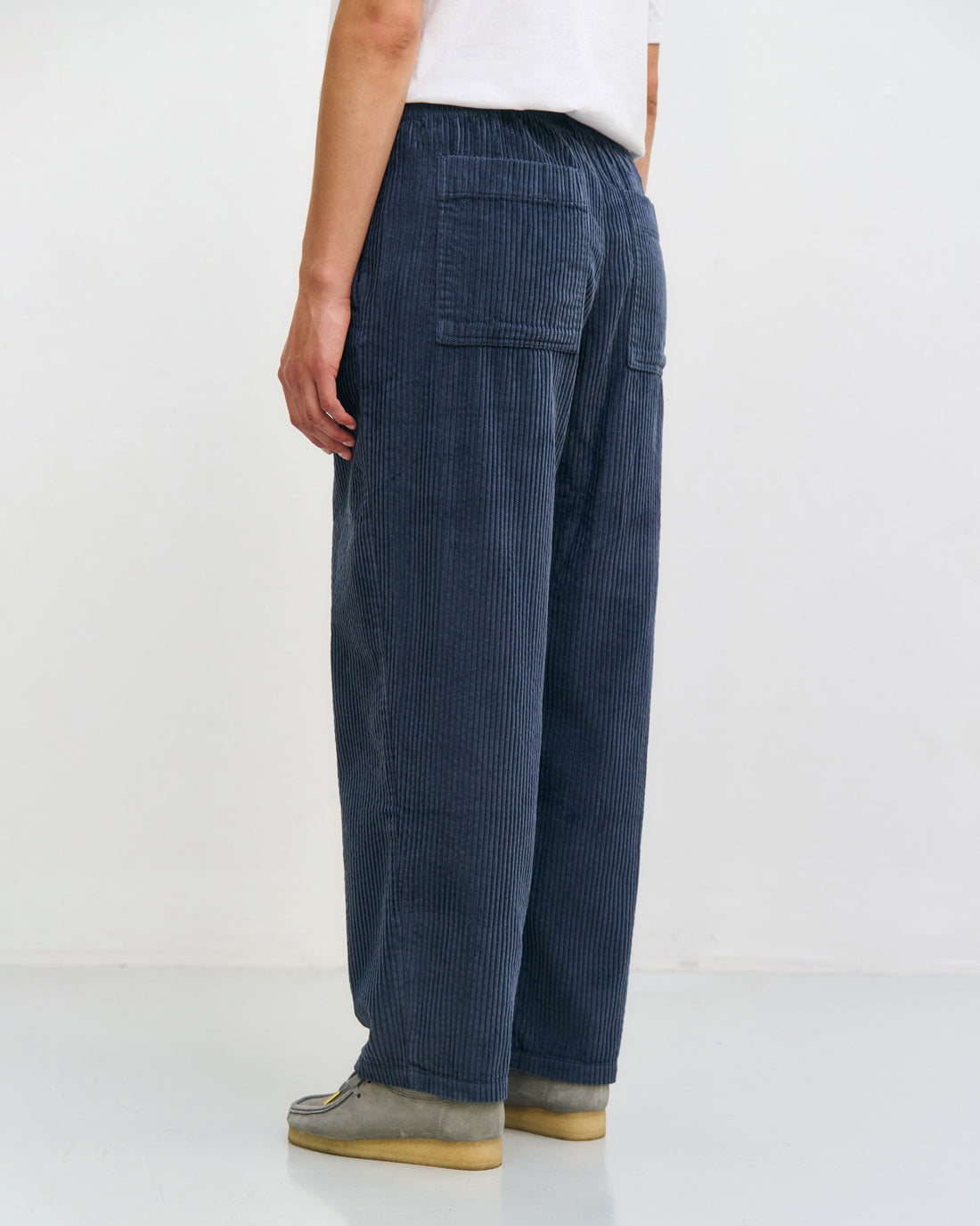 Weite Cord Hose Bio Baumwolle - Blau