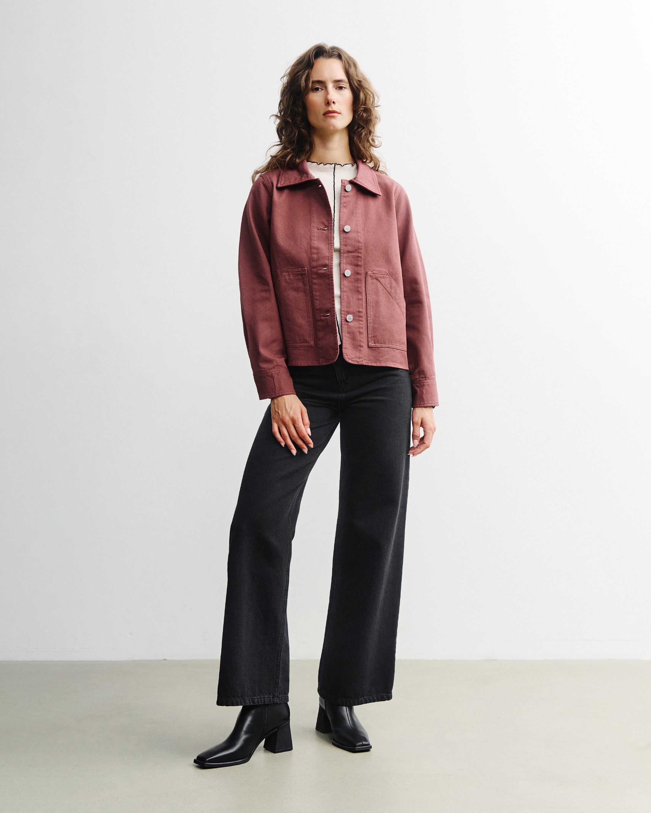 Kurze Jacke Bio Baumwolle - Rot