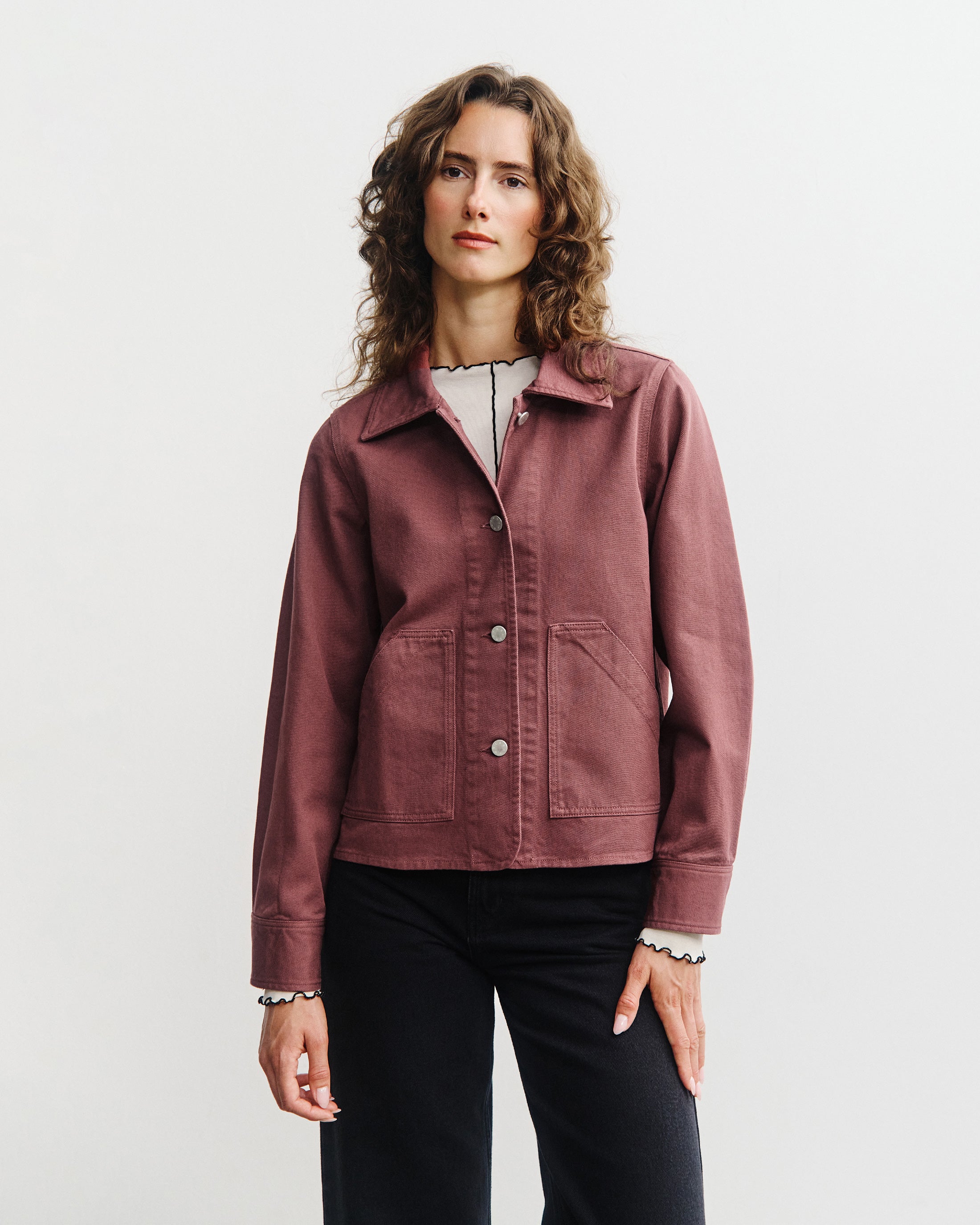 Kurze Jacke Bio Baumwolle - Rot