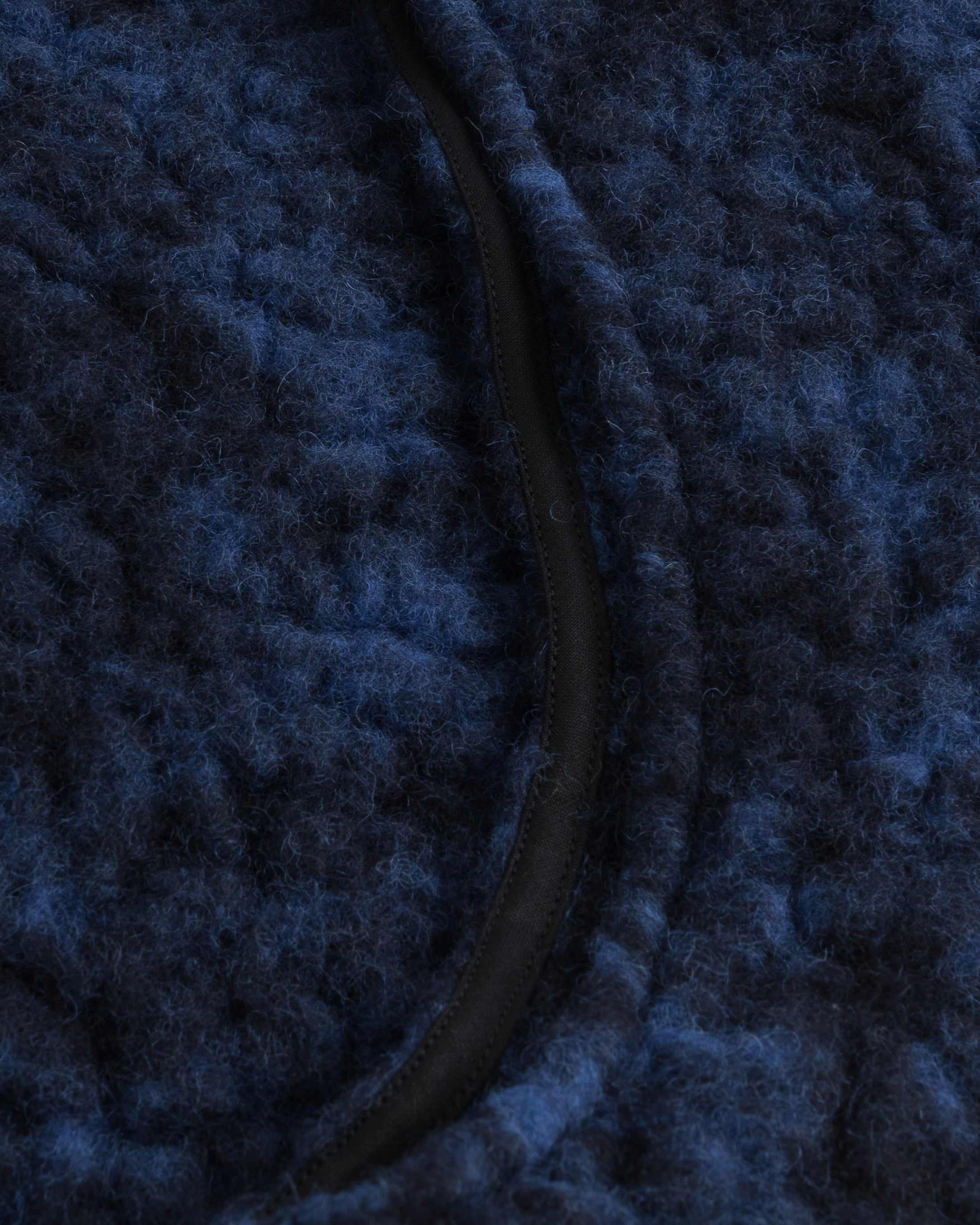 Kurze Weste Bio Wolle - Sherpa Blau