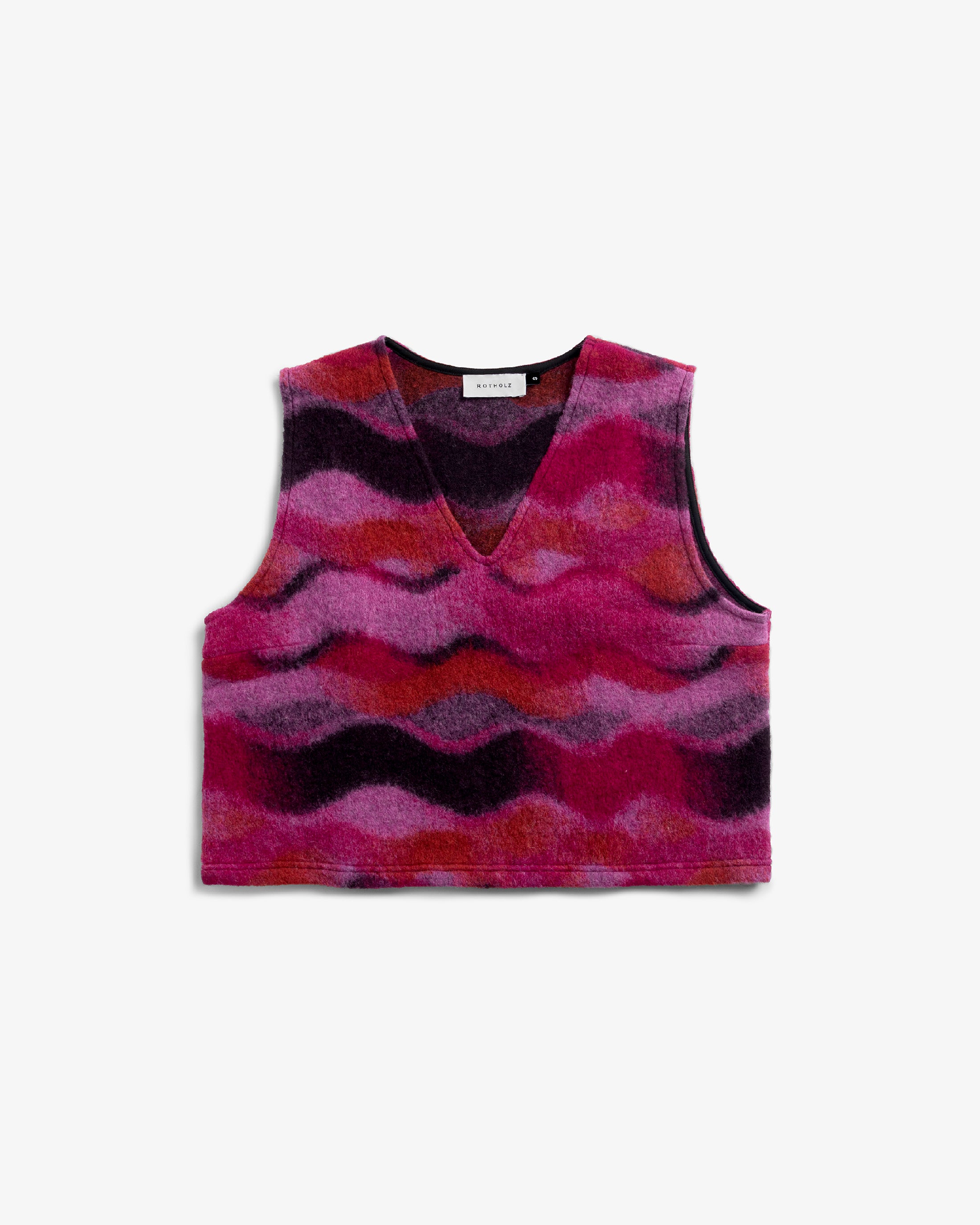 Kurze Weste Bio Wolle - Pink