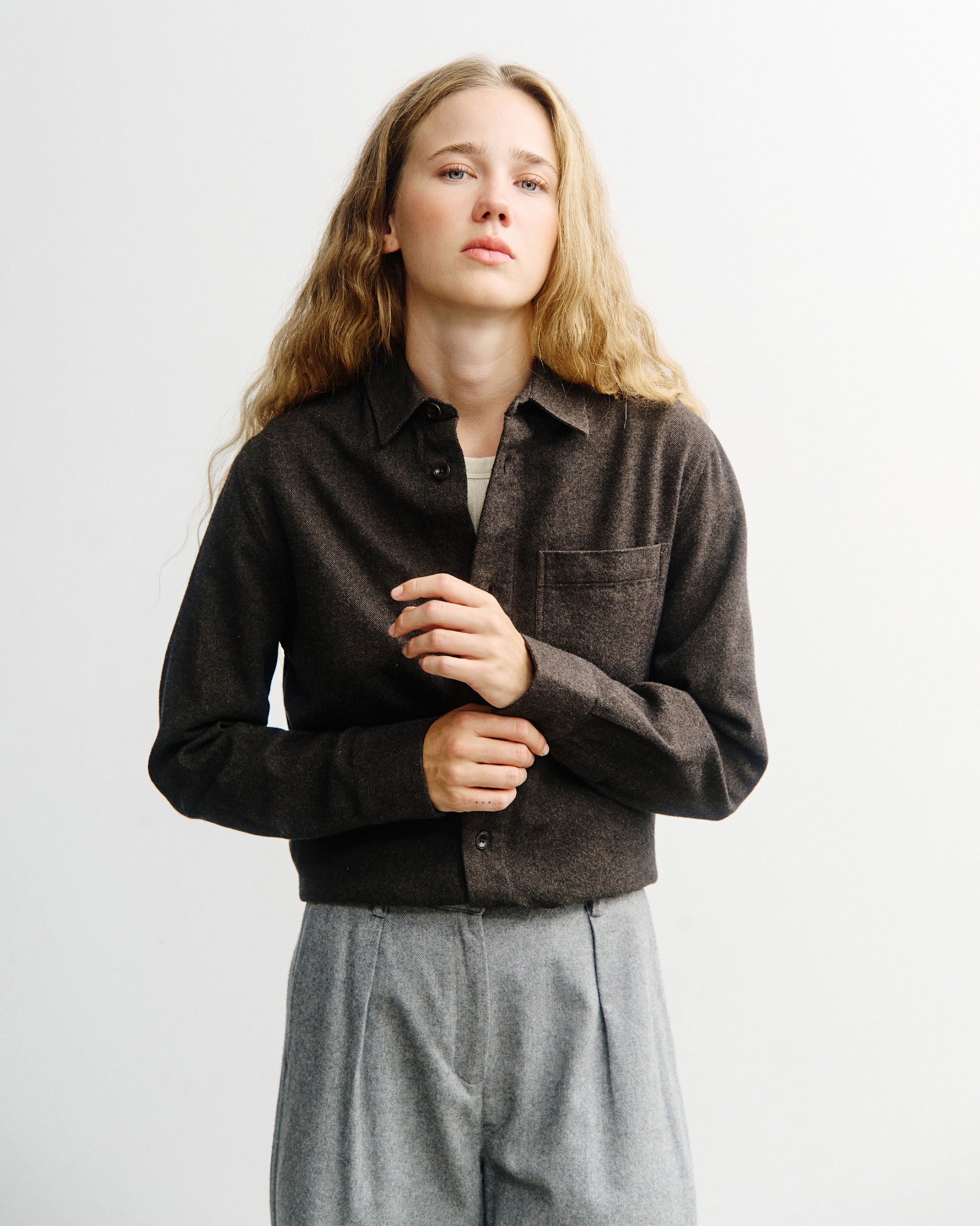 Flanell Hemd Bio Baumwolle - Braun