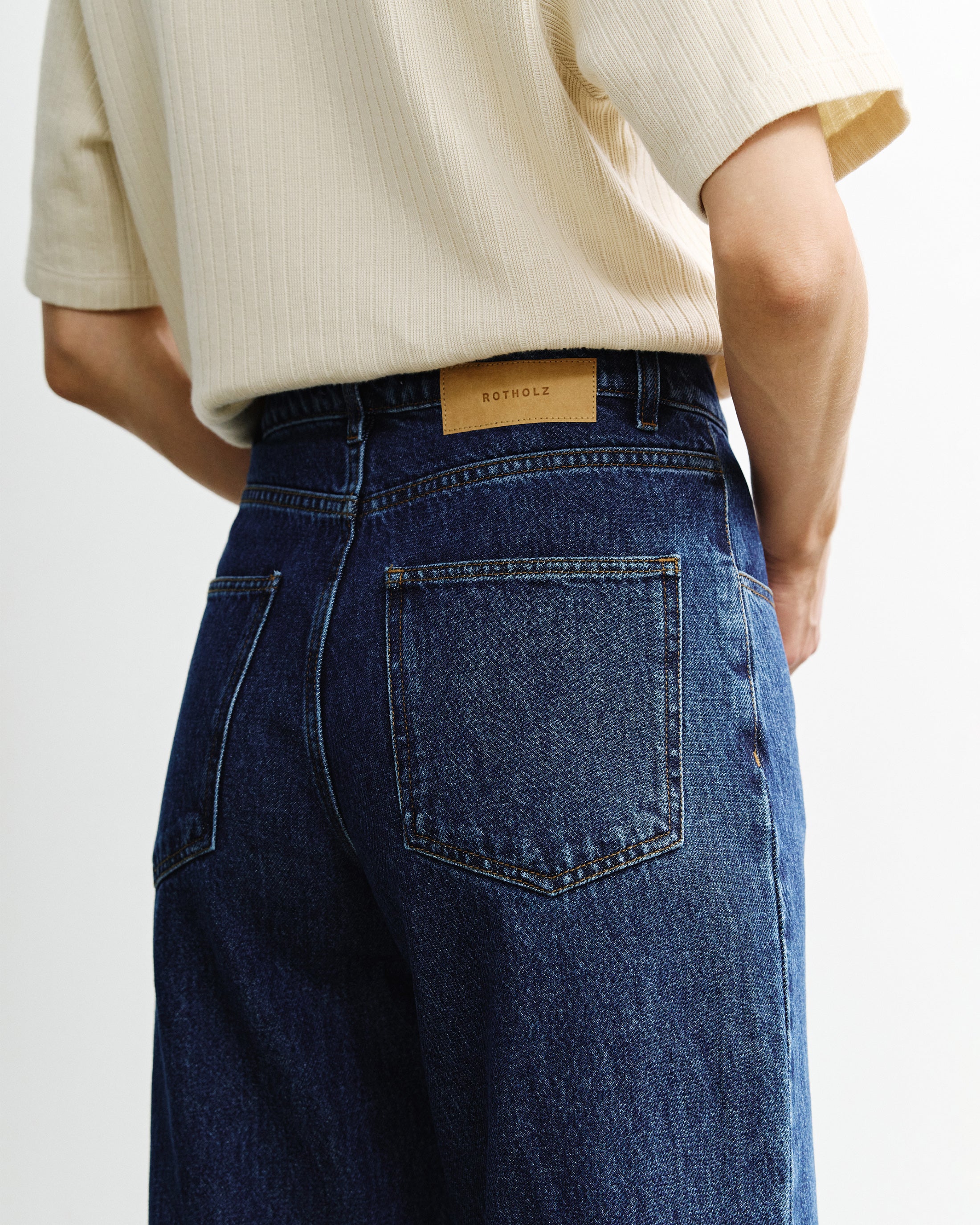 Flared Leg Jeans Bio Baumwolle - Dunkelblau