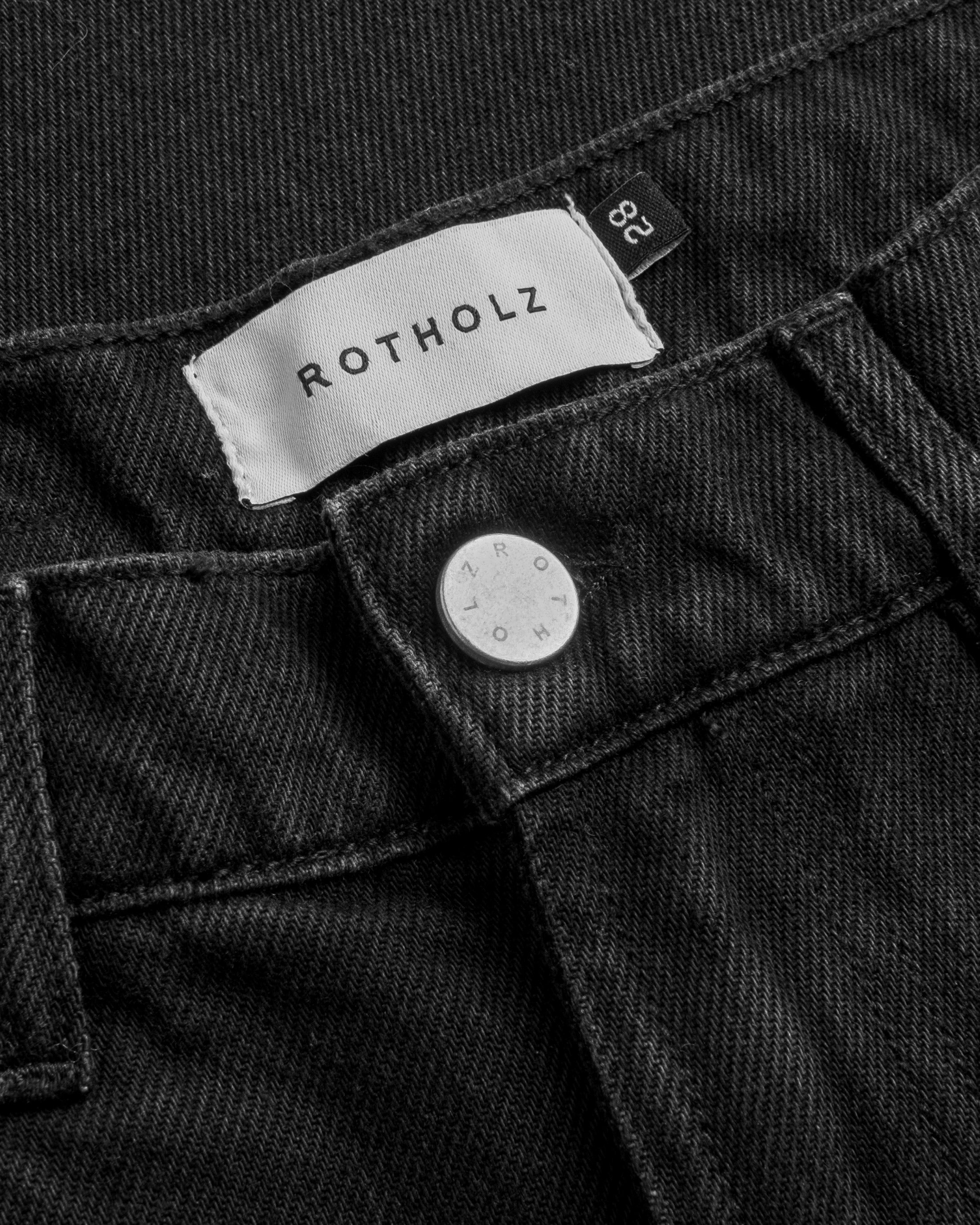 Flared Leg Jeans Bio Baumwolle - Schwarz