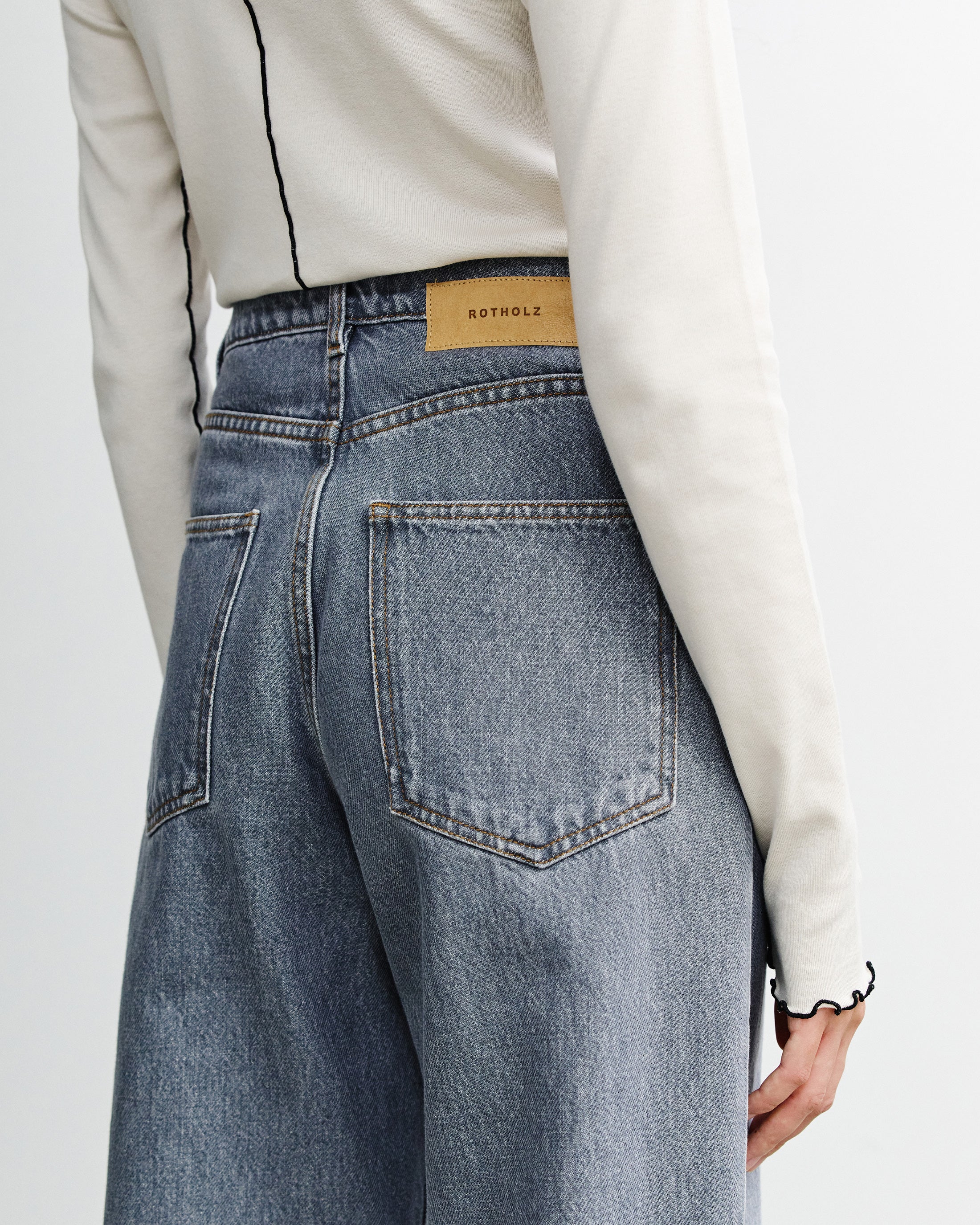 Flared Leg Jeans Bio Baumwolle - Grau