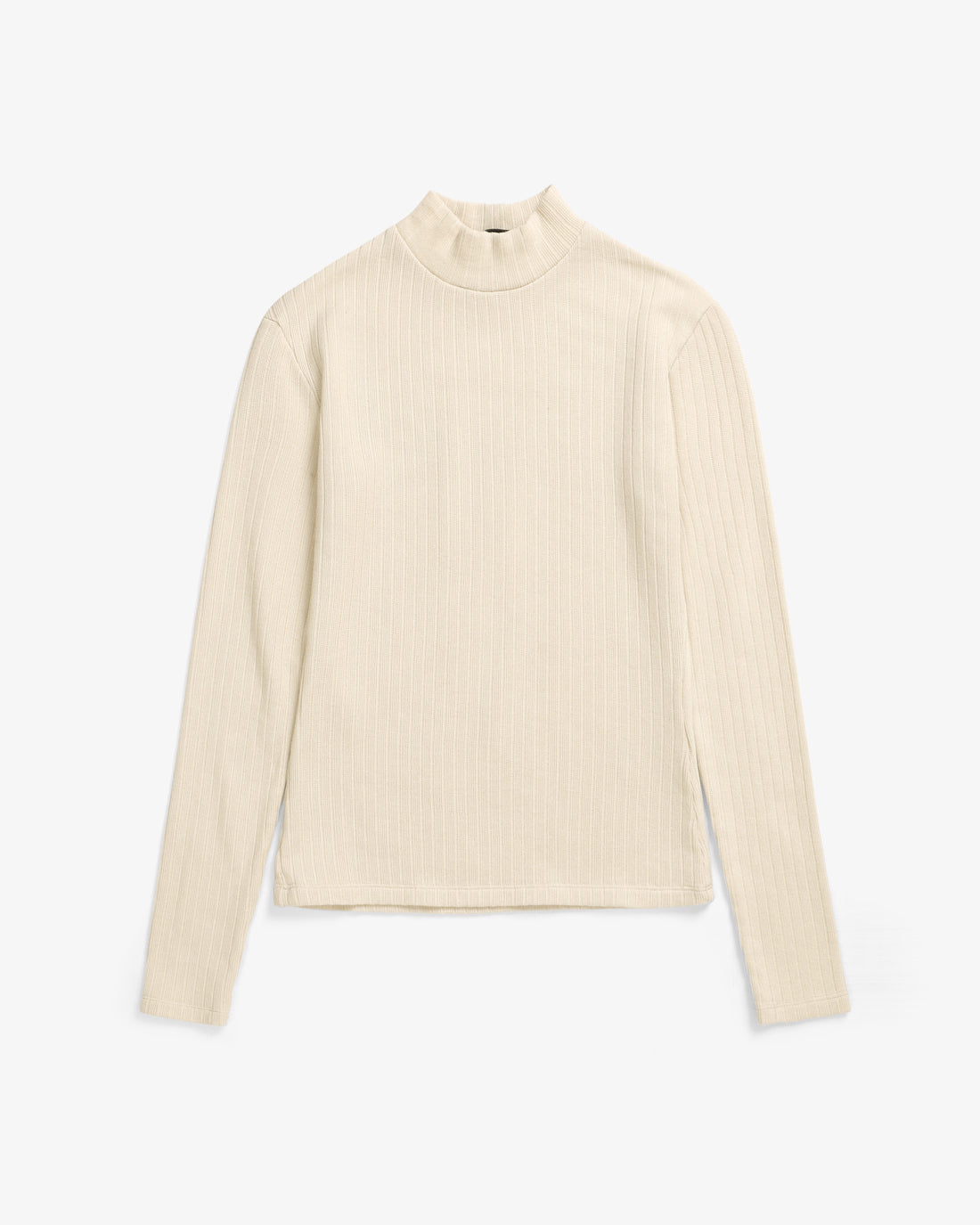 Mockneck Longsleeve Bio Baumwolle - Creme