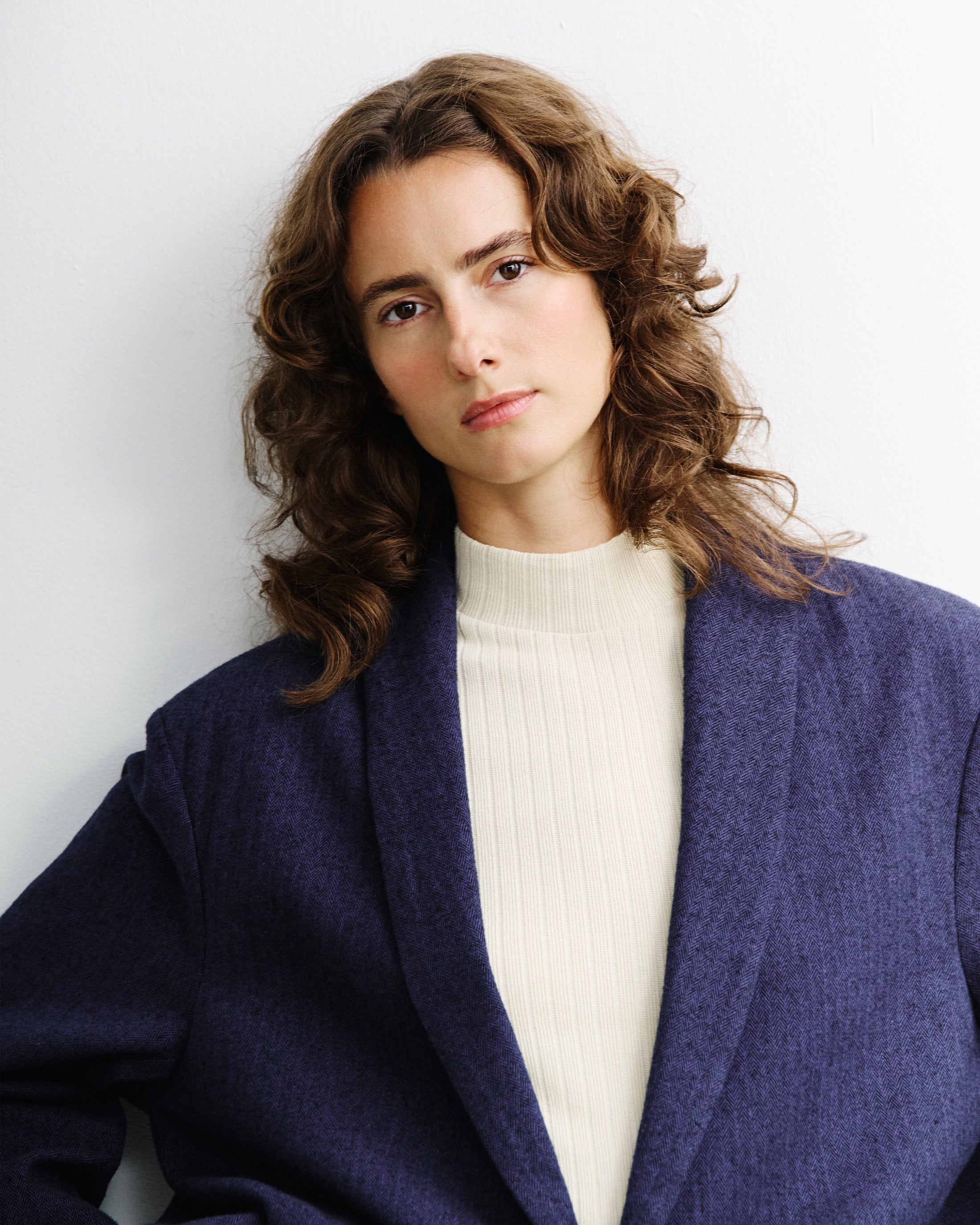 Kimono Blazer Bio Baumwolle - Blau