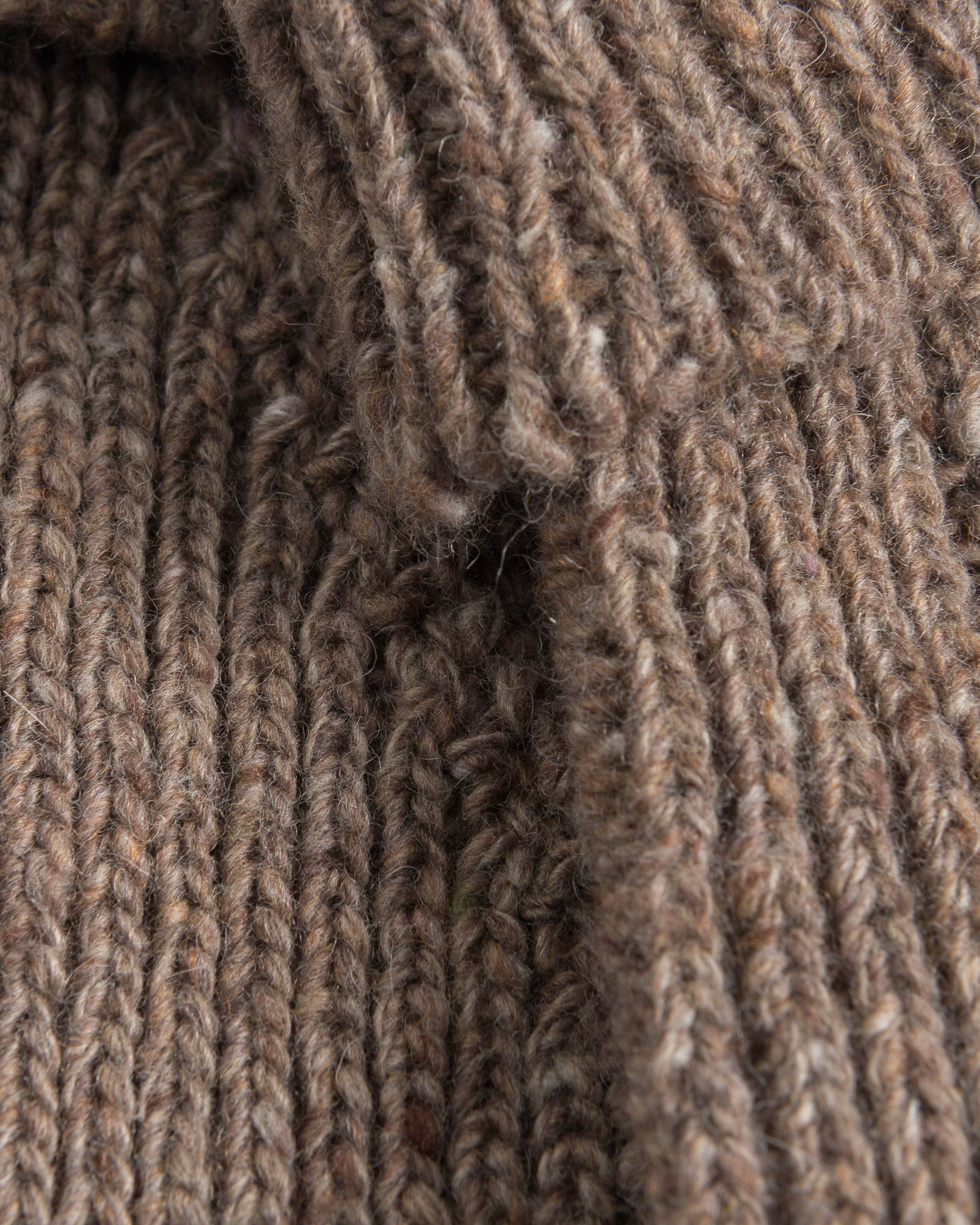 Gestrickte Handschuhe Merinowolle - Braun