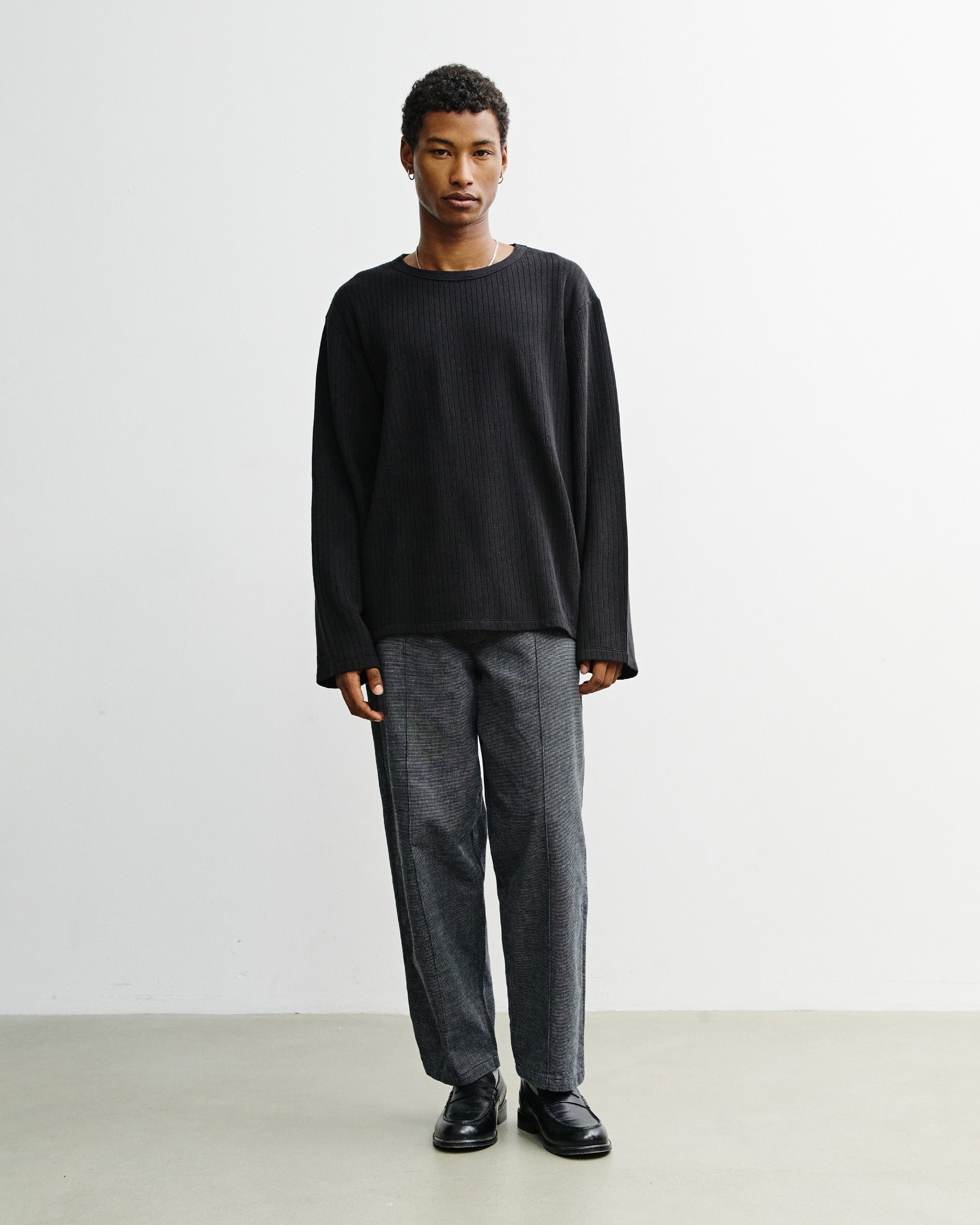 Oversize Longsleeve Bio Baumwolle - Schwarz