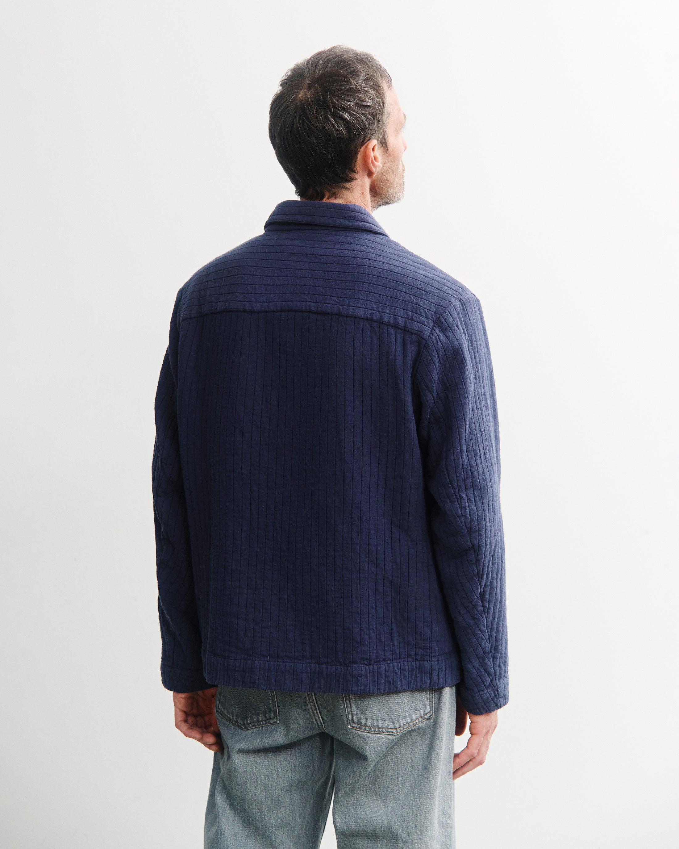 Workwear Jacke Ribb Bio Baumwolle - Blau