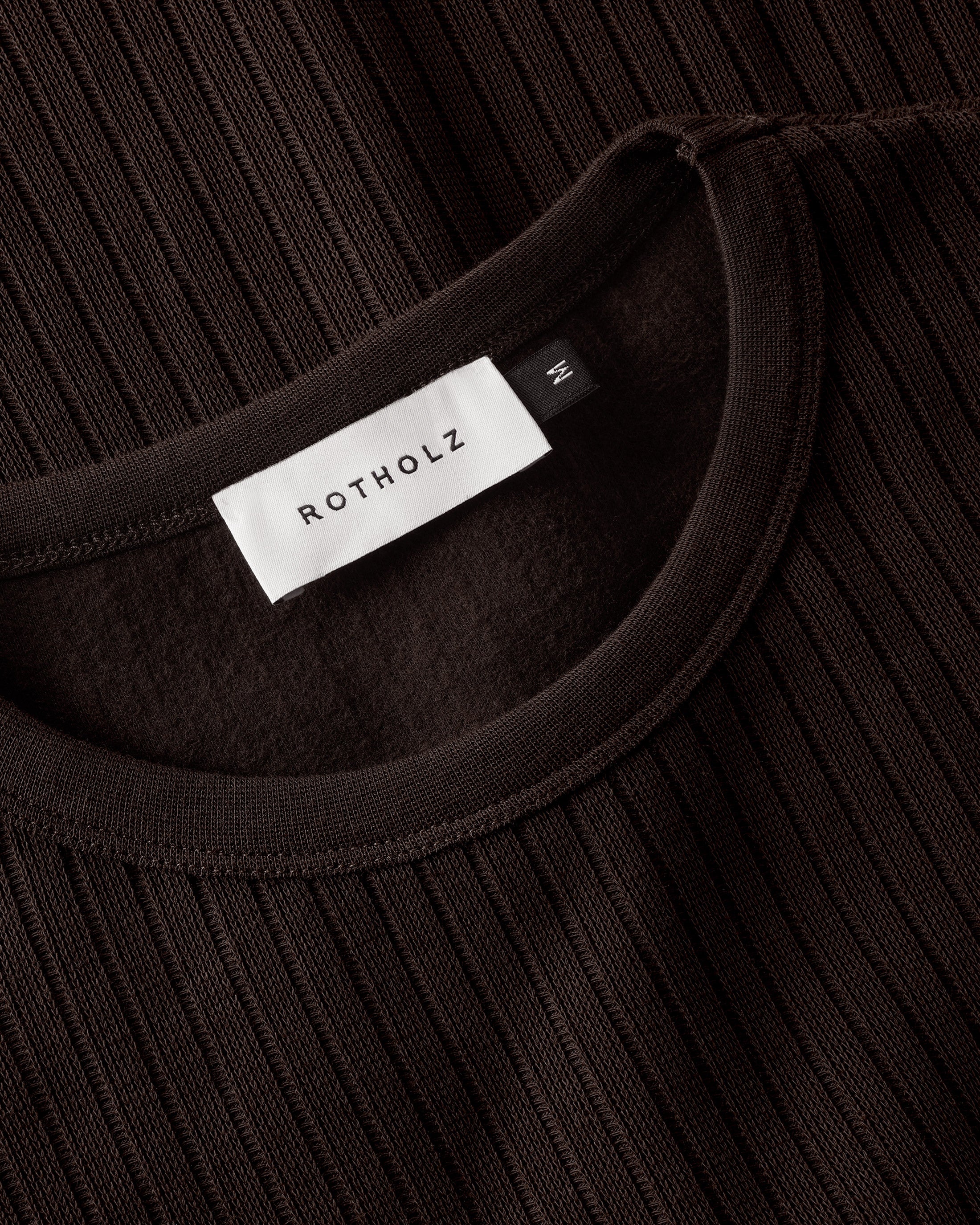 Geripptes T-Shirt Bio Baumwolle - Braun