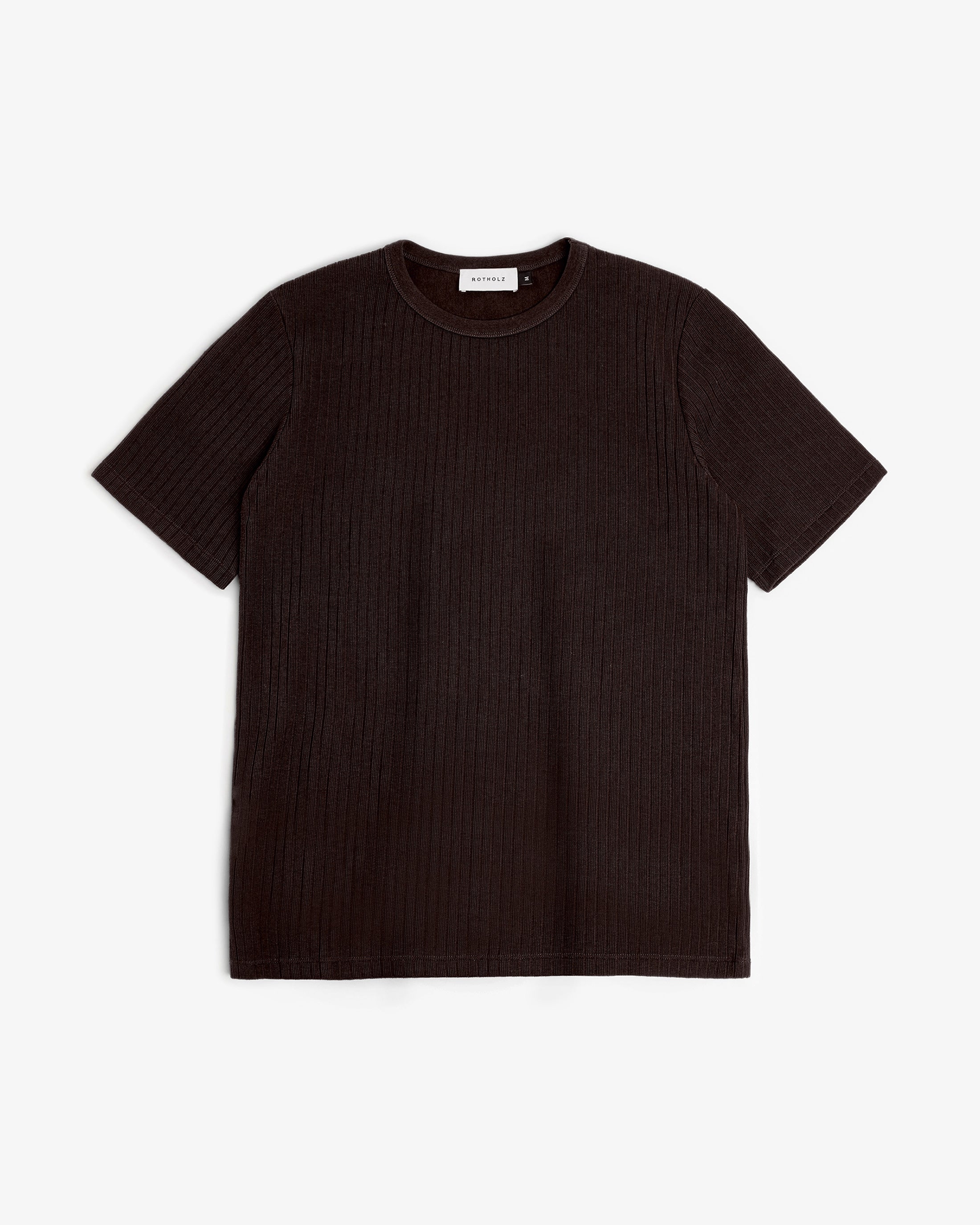 Geripptes T-Shirt Bio Baumwolle - Braun