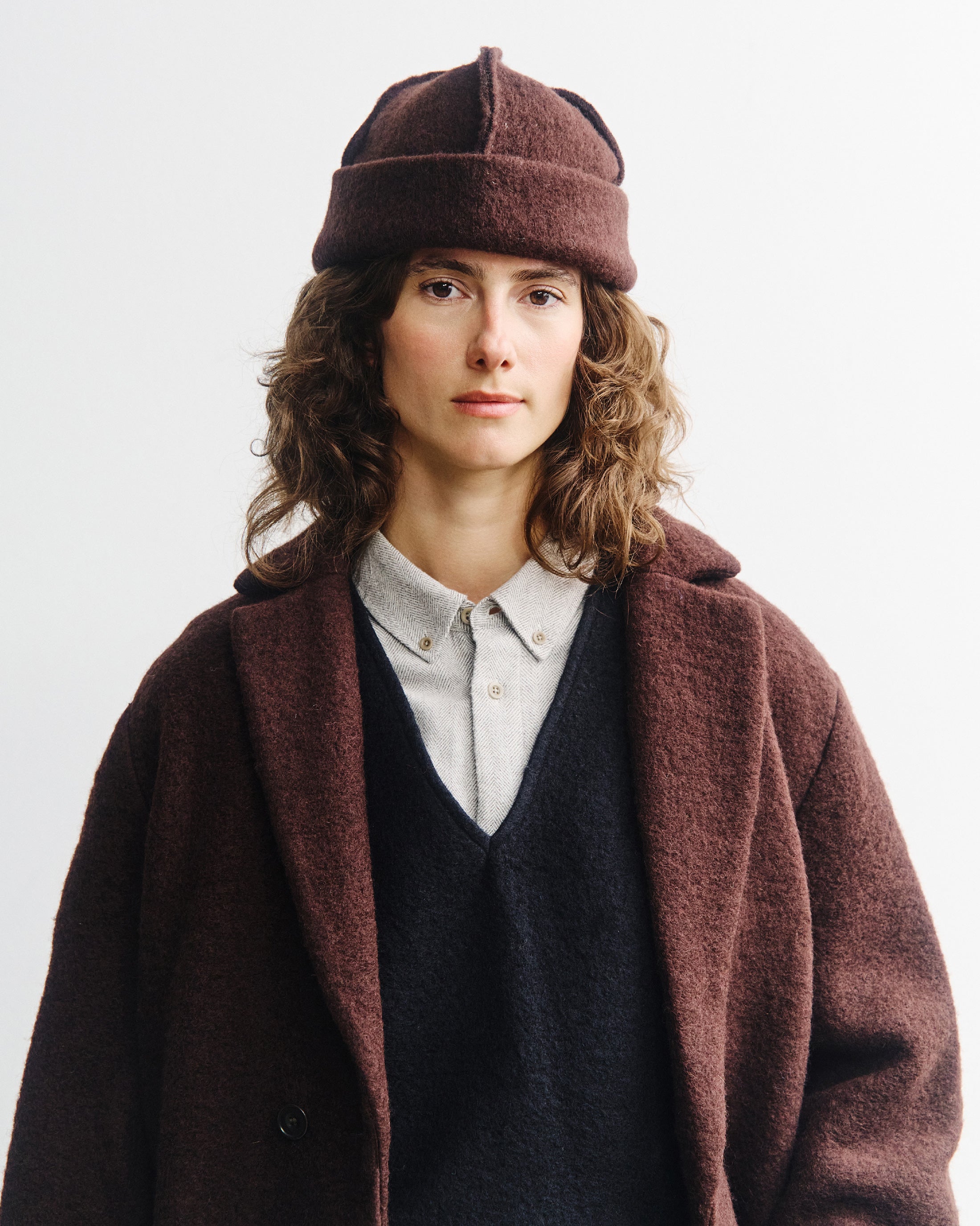 Toque Bio Wolle - Braun