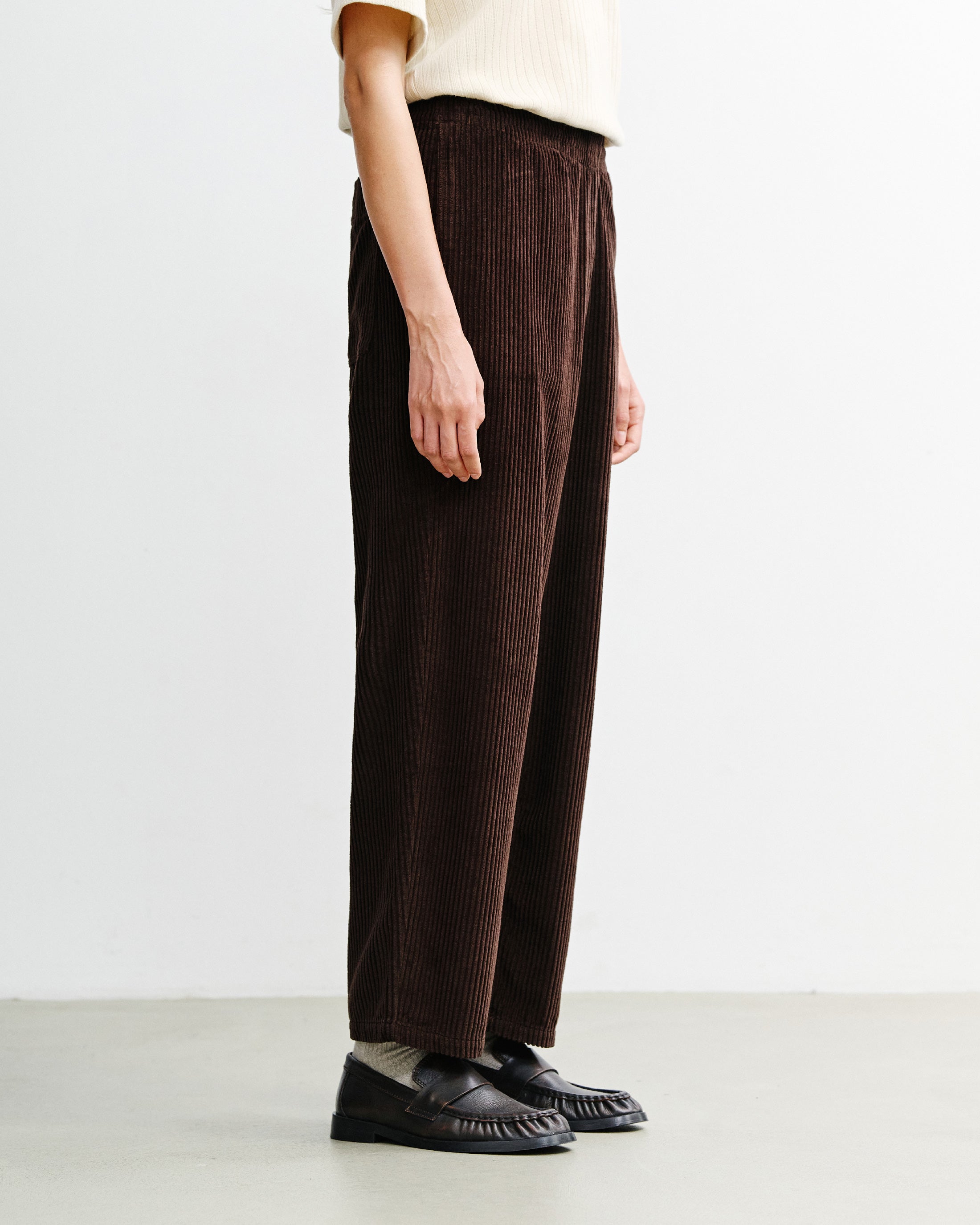 Weite Cordhose Bio Baumwolle - Braun