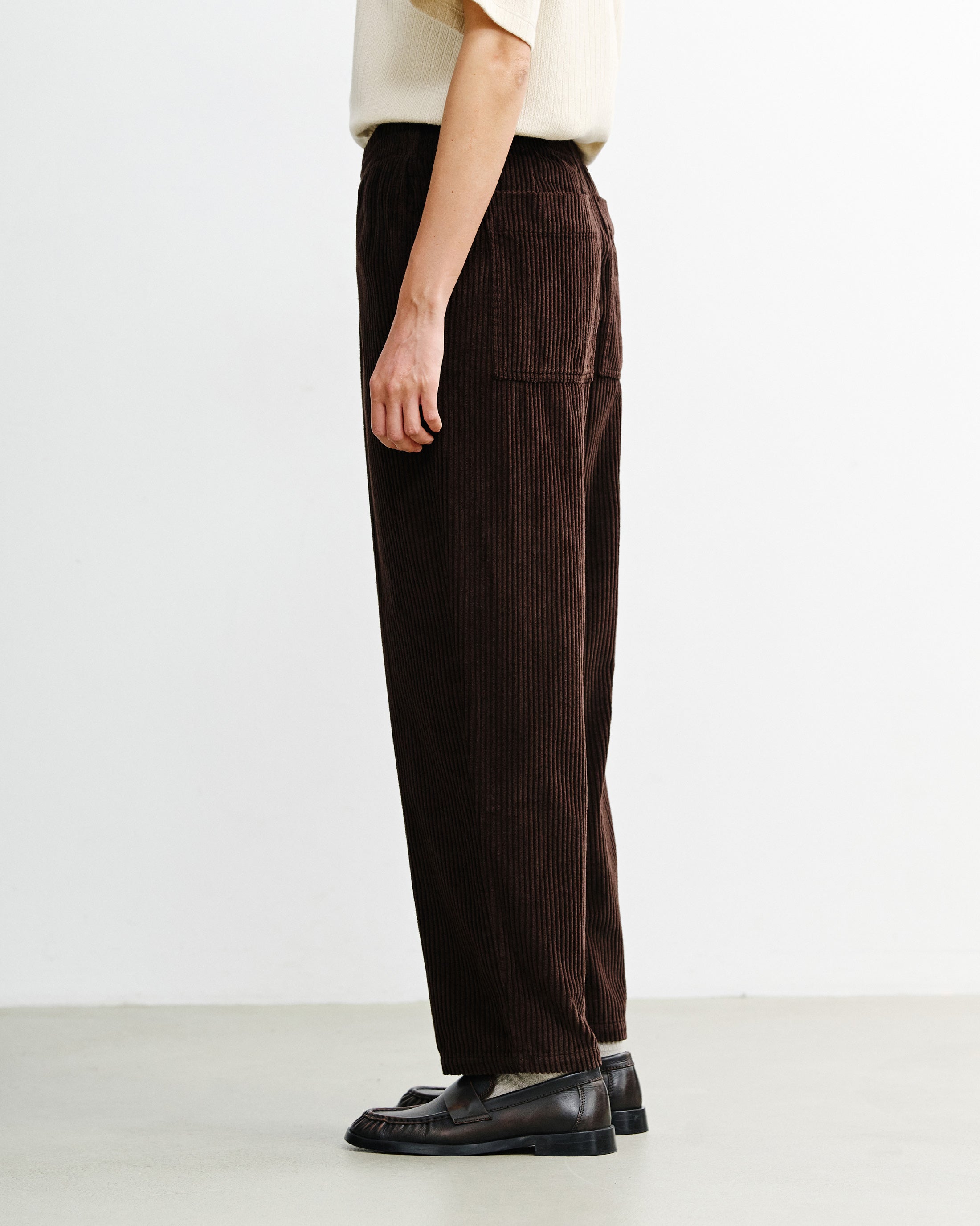 Weite Cordhose Bio Baumwolle - Braun